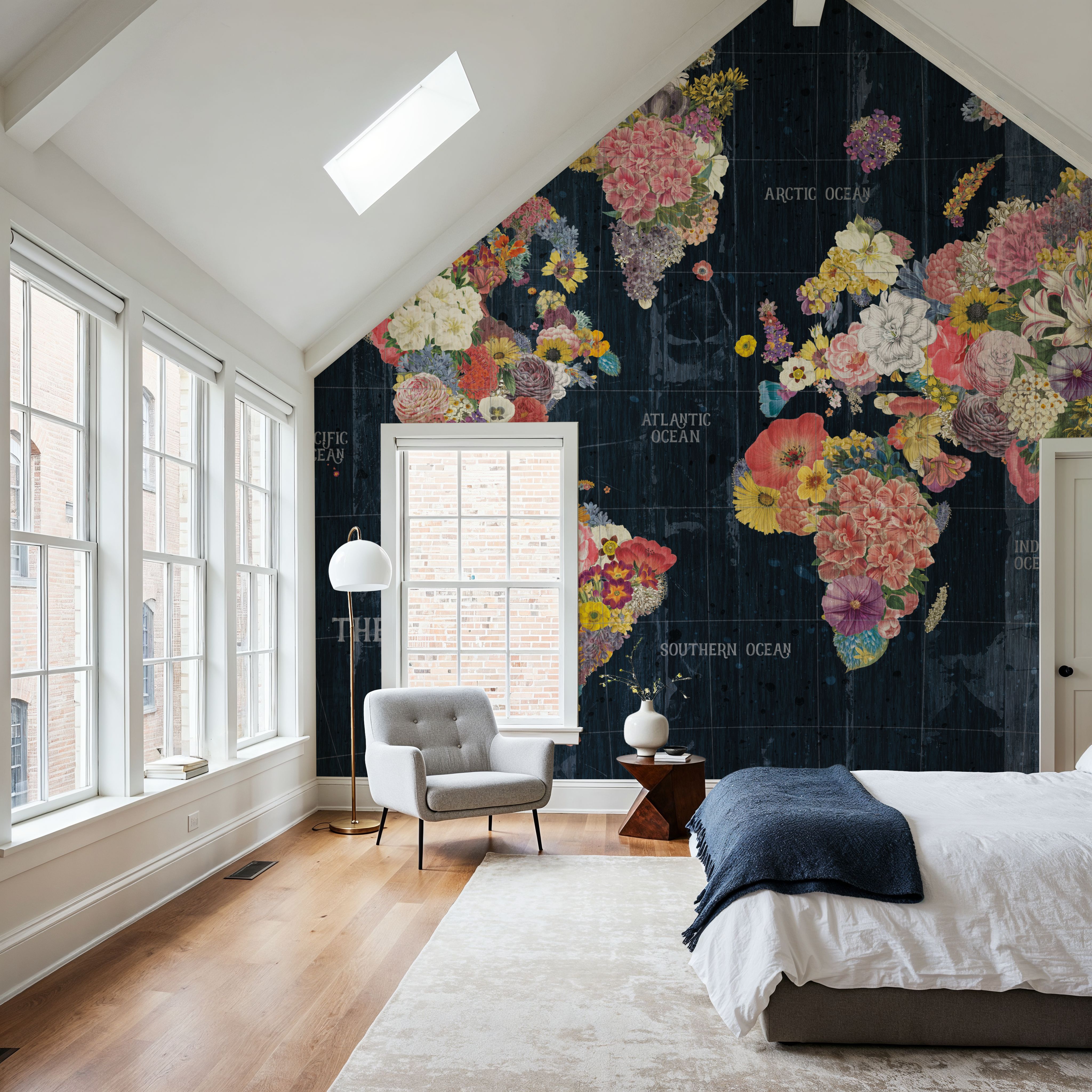 Botanical Floral Map Words