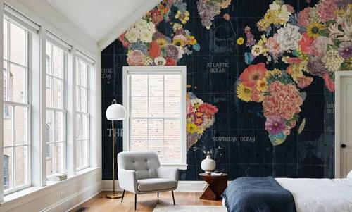 Botanical Floral Map Words