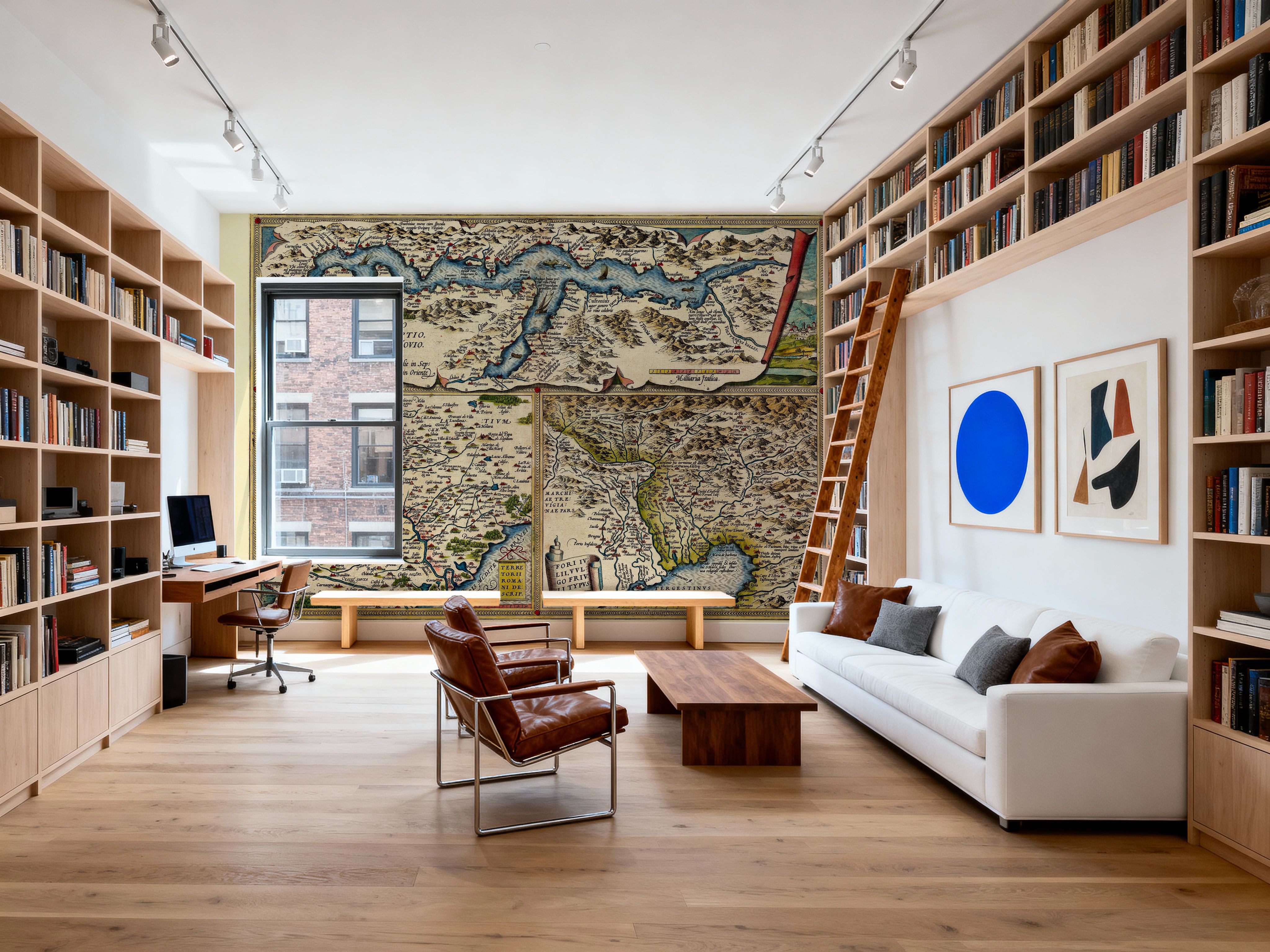 Old Map of Lake Como, Rome, Friuli, 1570