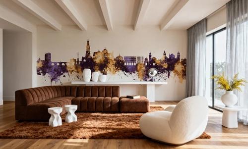 Córdoba Spain Skyline Purple & Gold