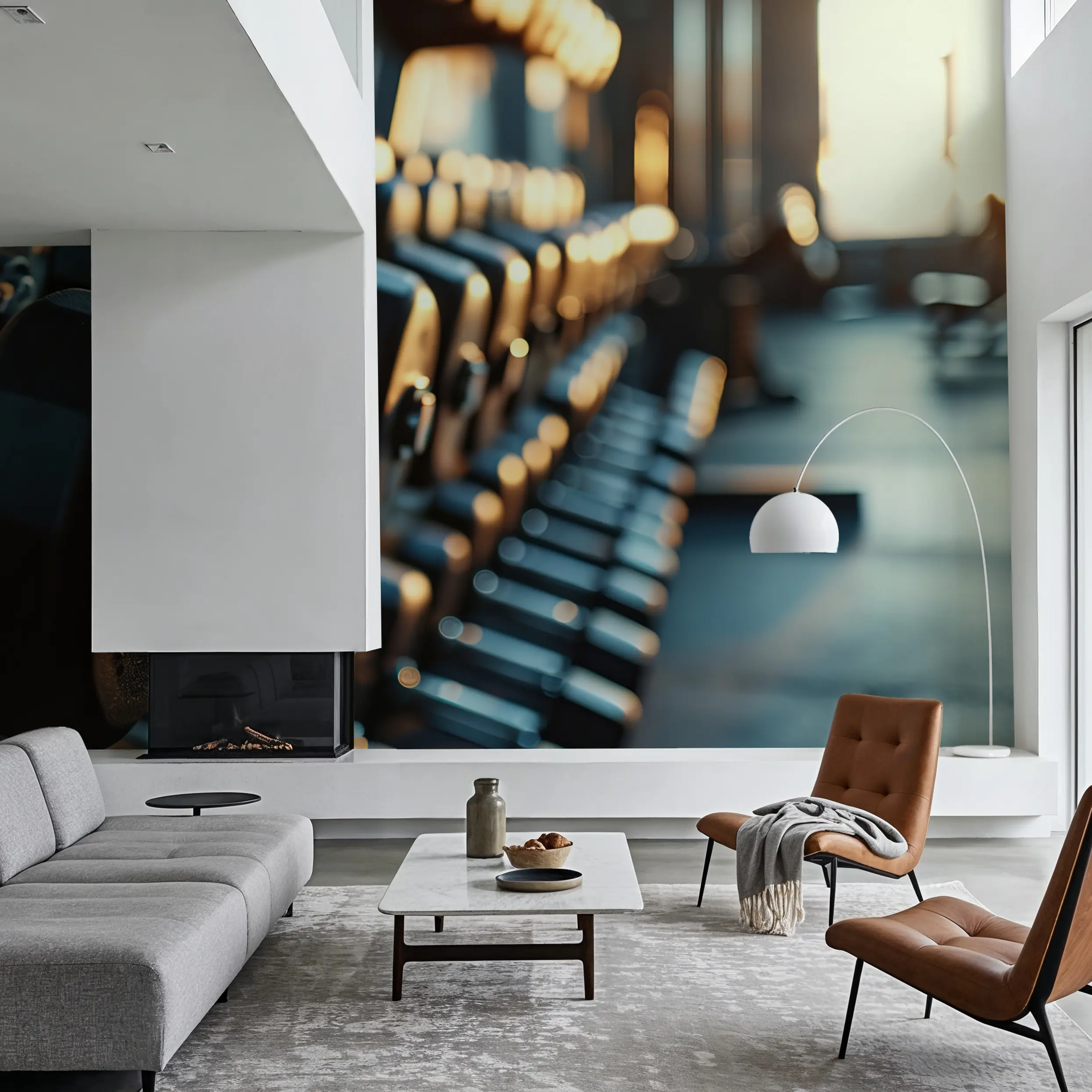 Papier Peint Panoramique - Gym Time - Sports - Gris - Salon - Wallism Belgique - Encollage au mur ou Autocollant