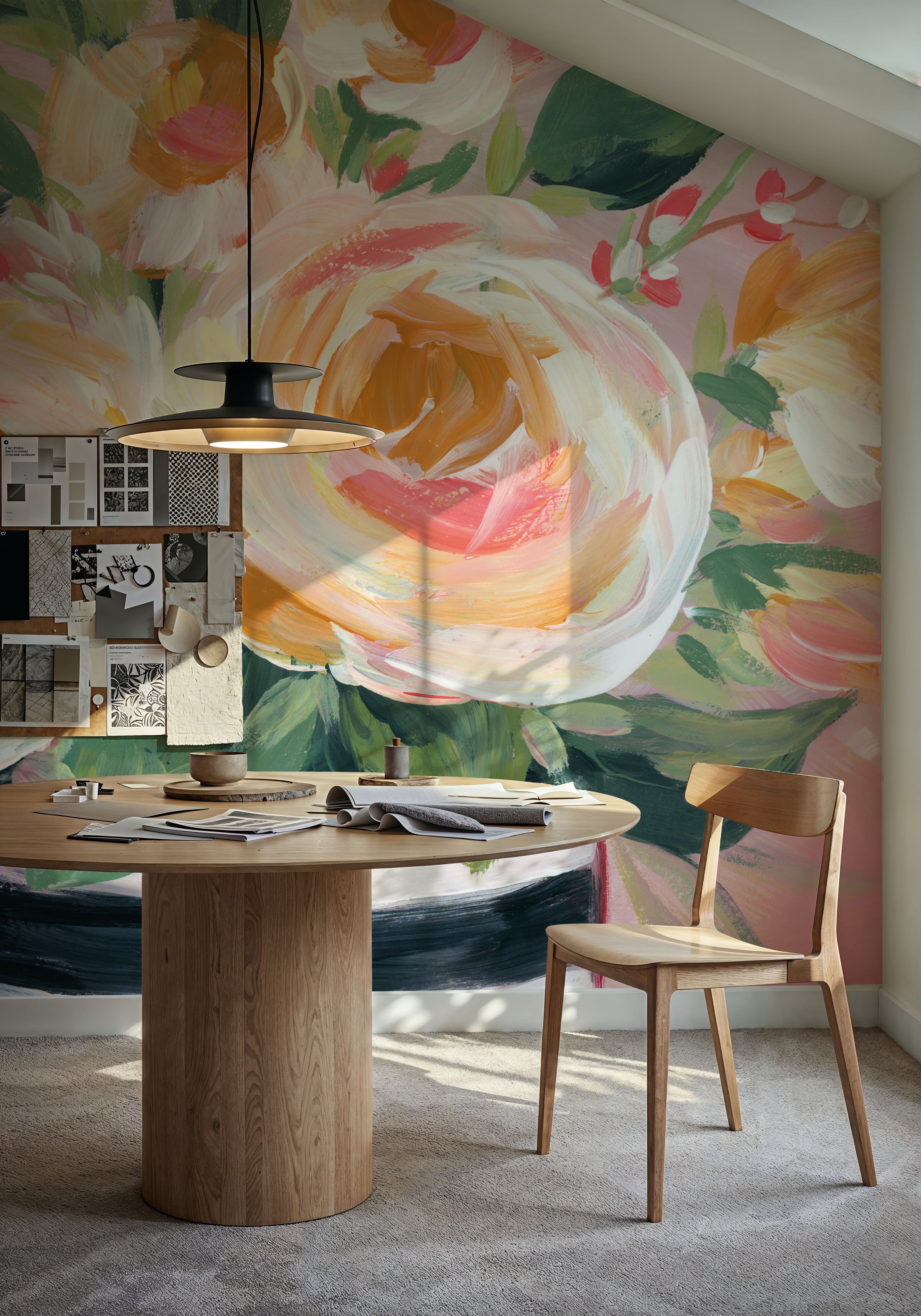 Spring Blooms in Striped Vase II