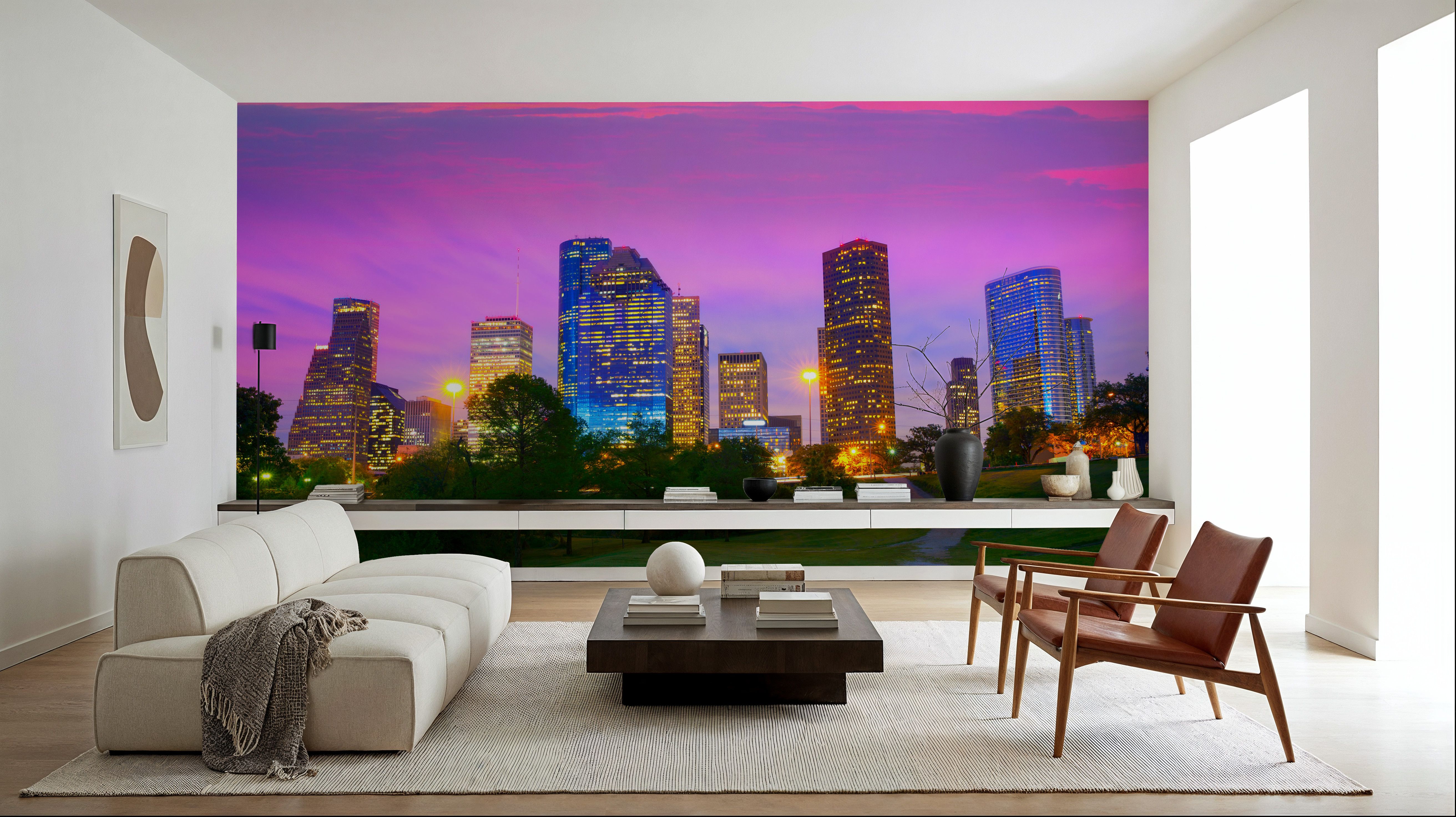 Houston Twilight, Behang