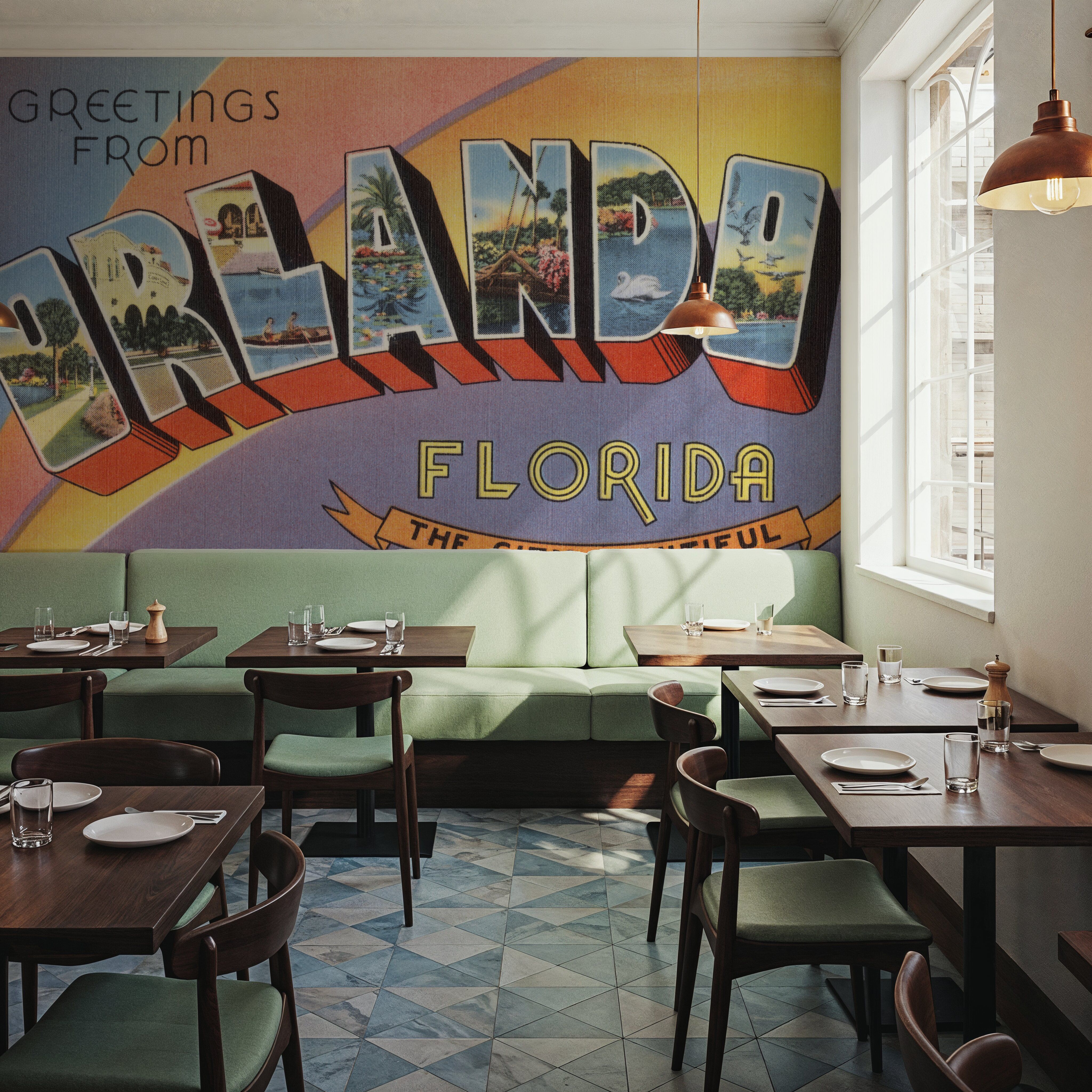 Greetings from Orlando - Screenprint Postcard