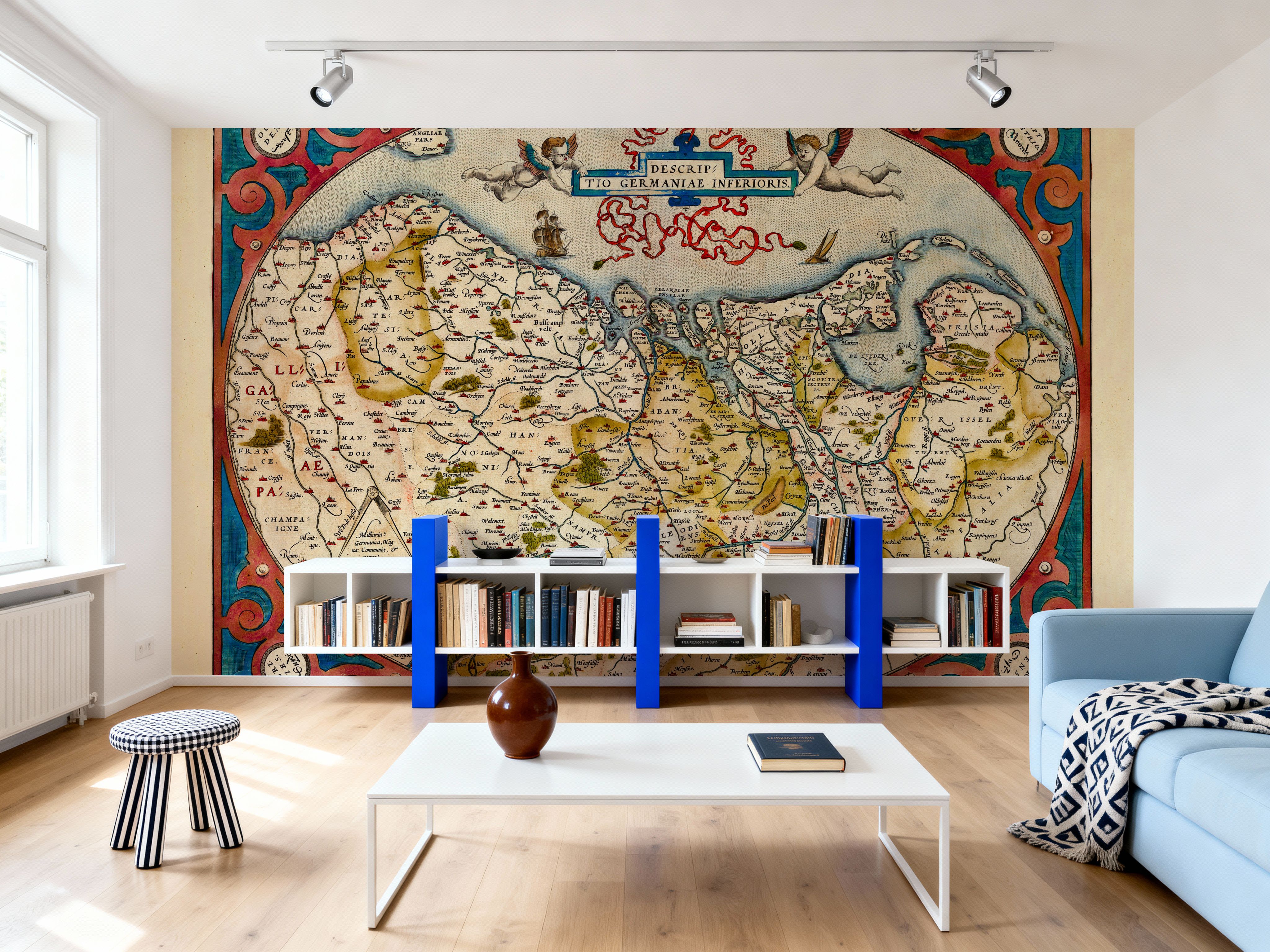 Old Map of Belgium, Netherlands And Germany, 1570