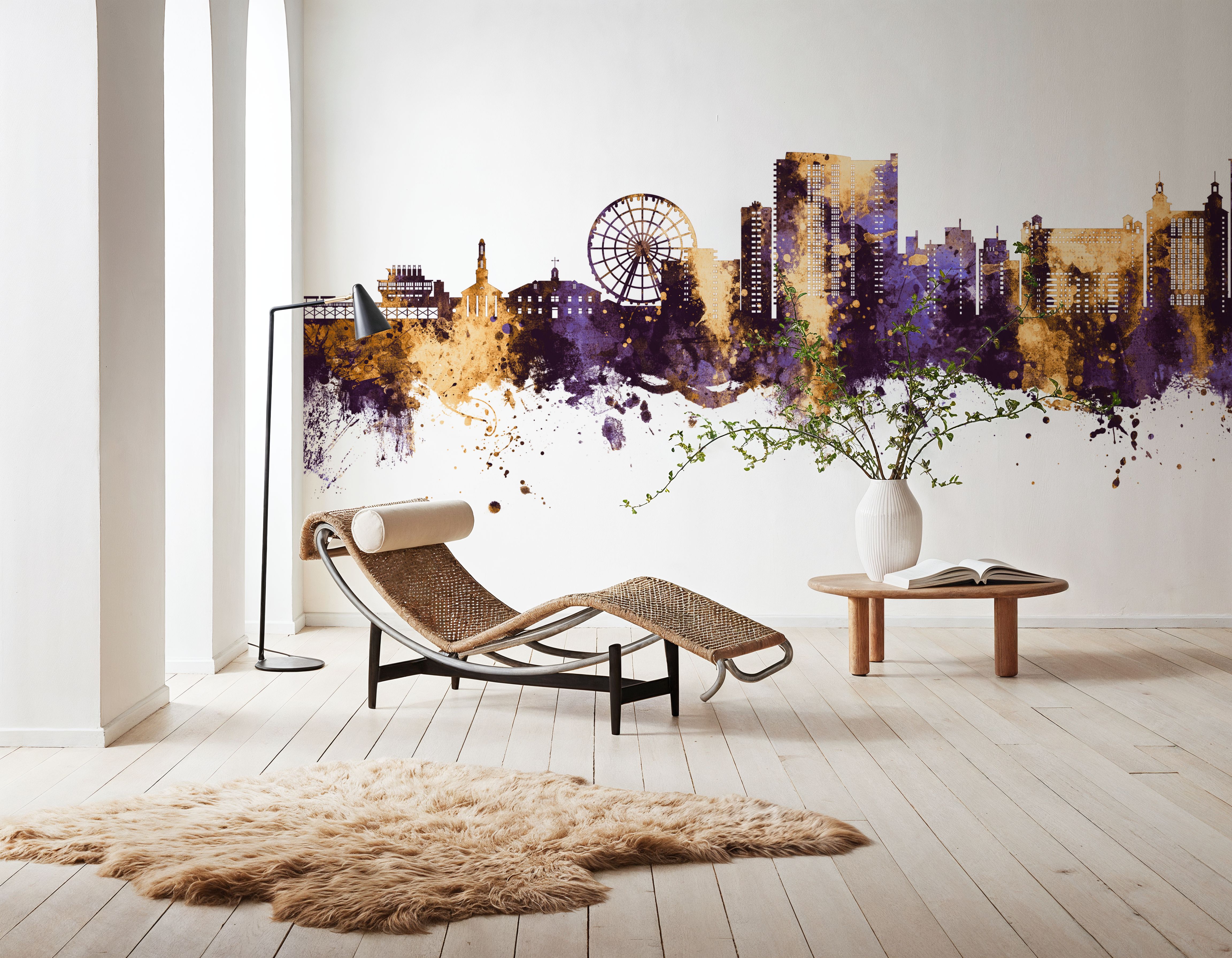 Myrtle Beach South Carolina Skyline Purple & Gold