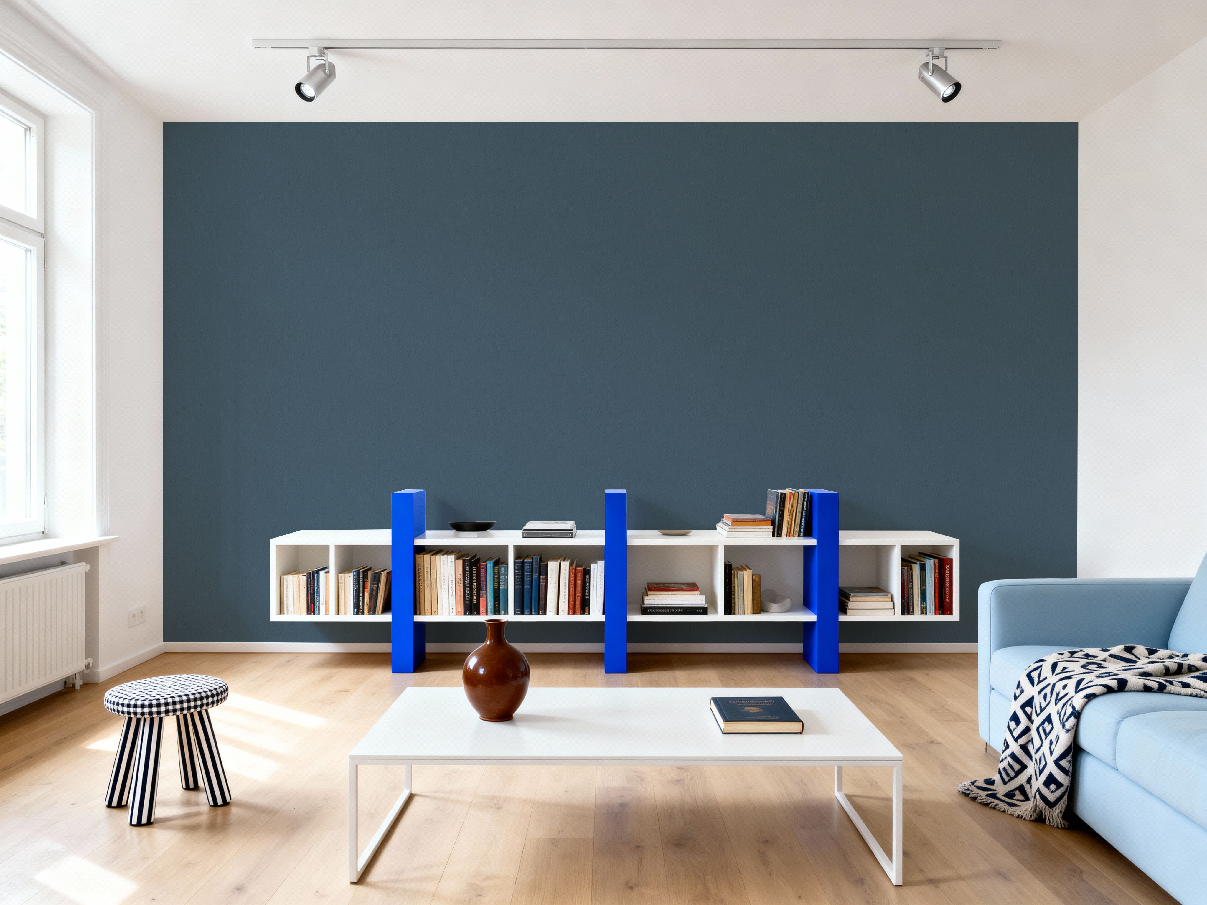 Faux Sand Stucco Finish, Aegean Blue