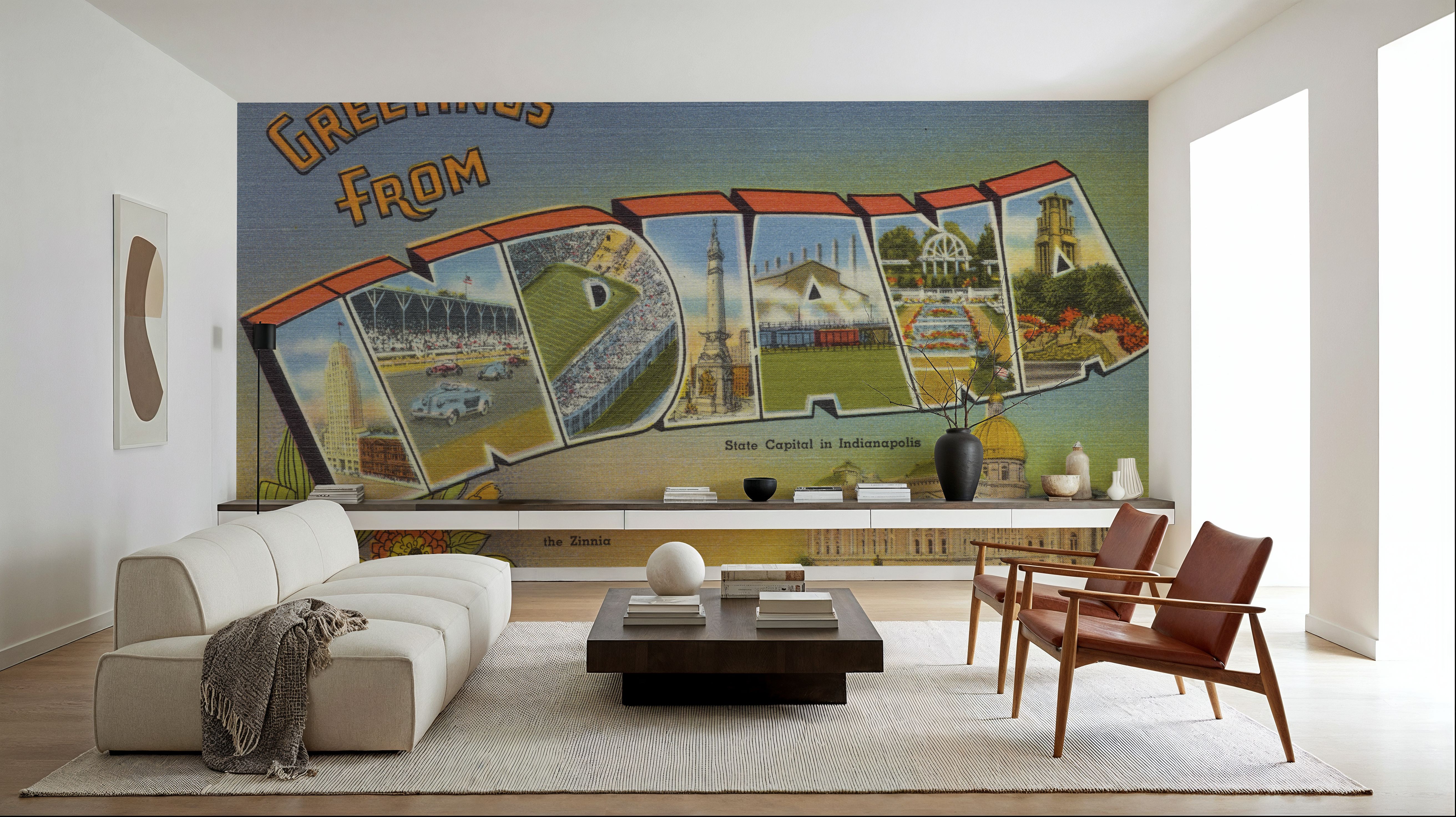 Greetings from Indiana - Screenprint Postcard