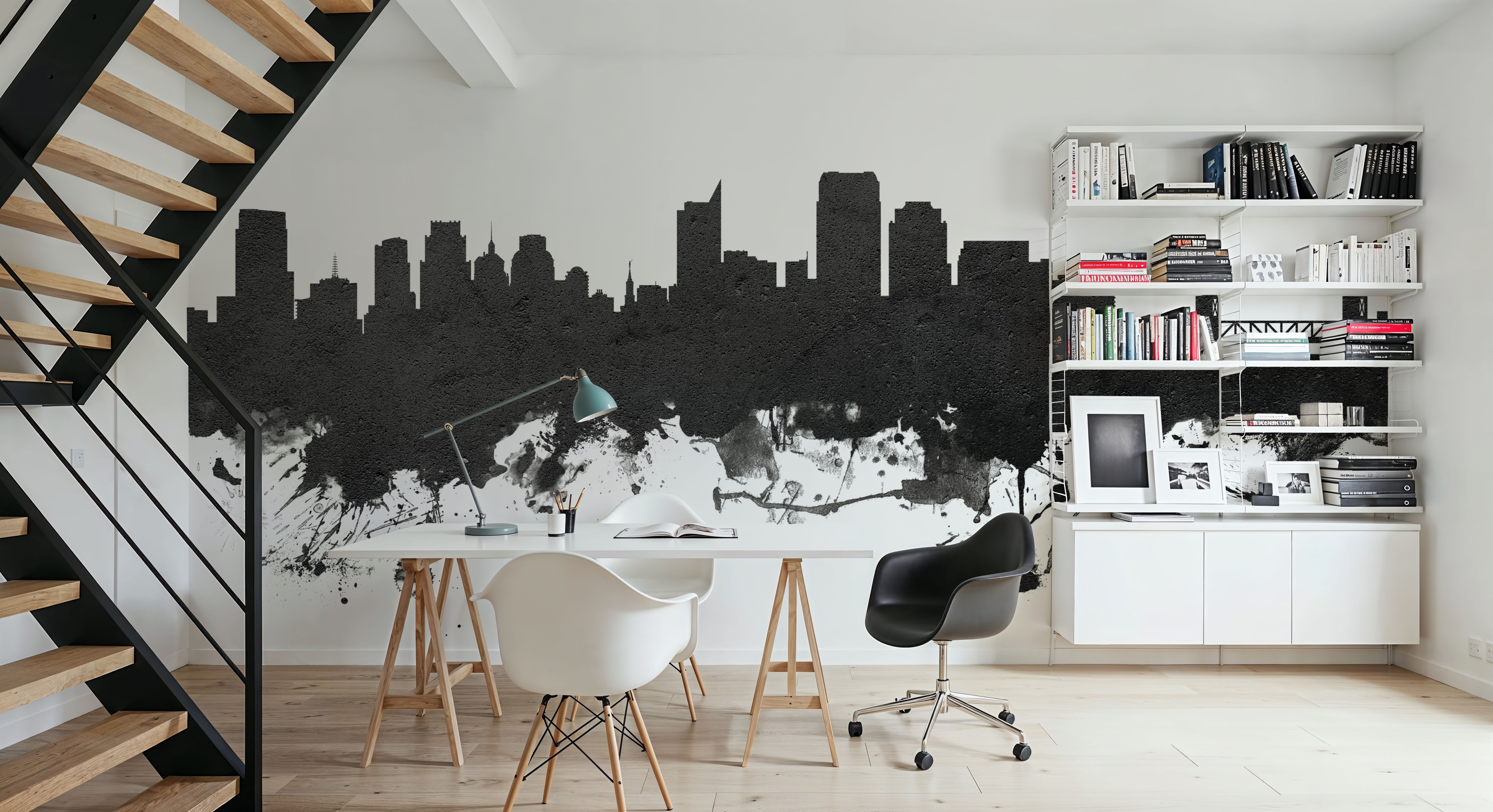 Sacramento California Skyline Black & White