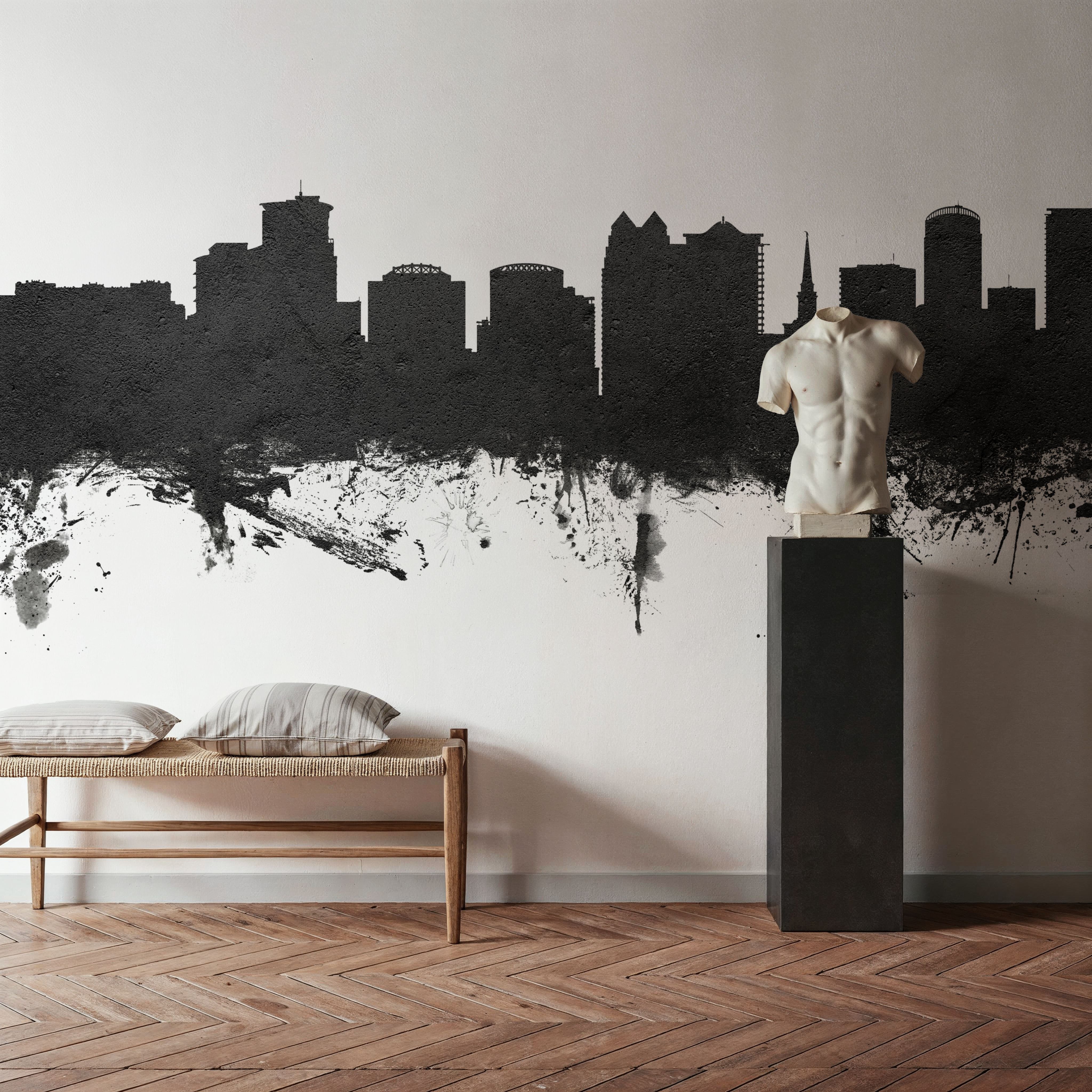 Orlando Florida Skyline Black & White