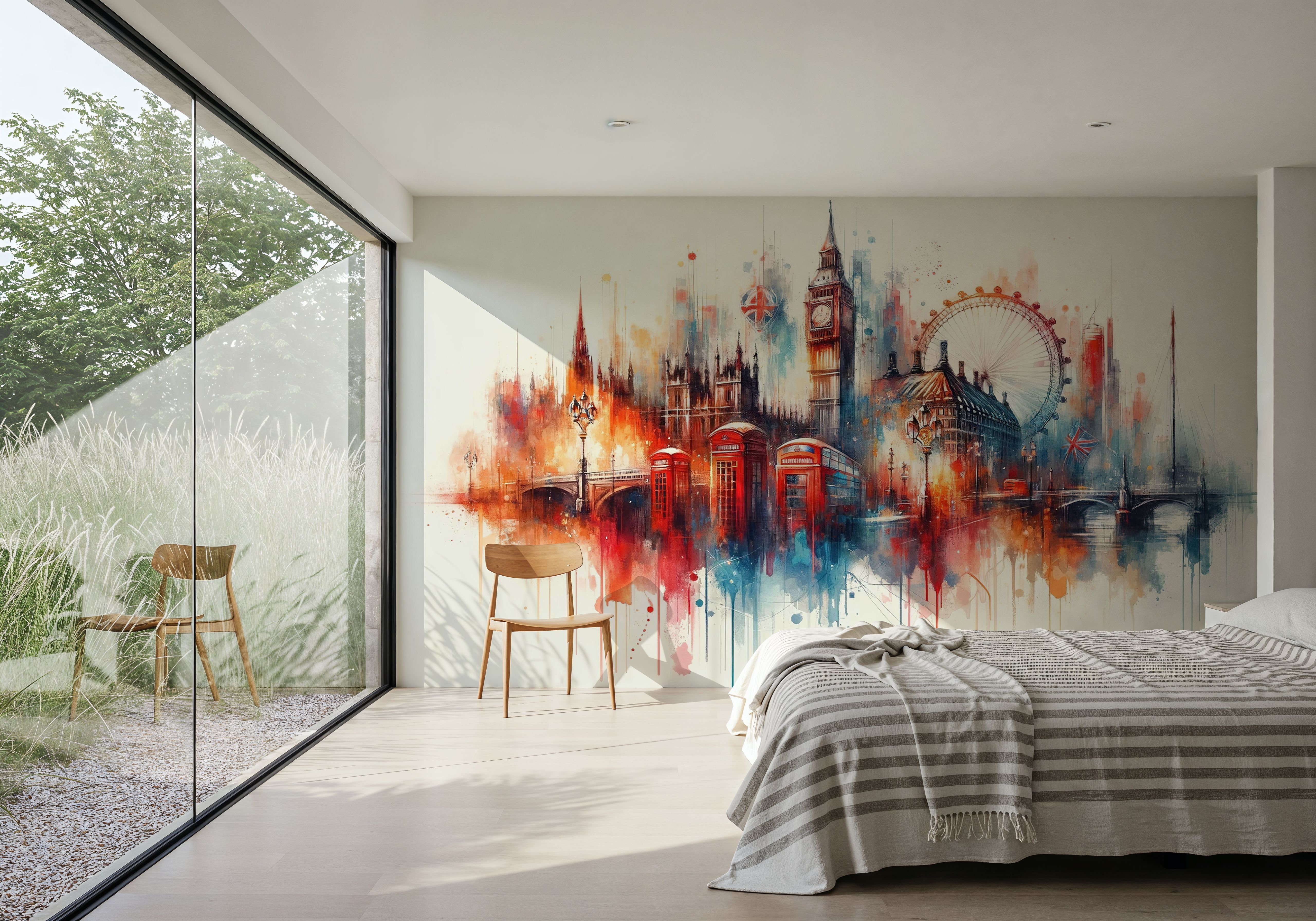 Watercolor London Skyline