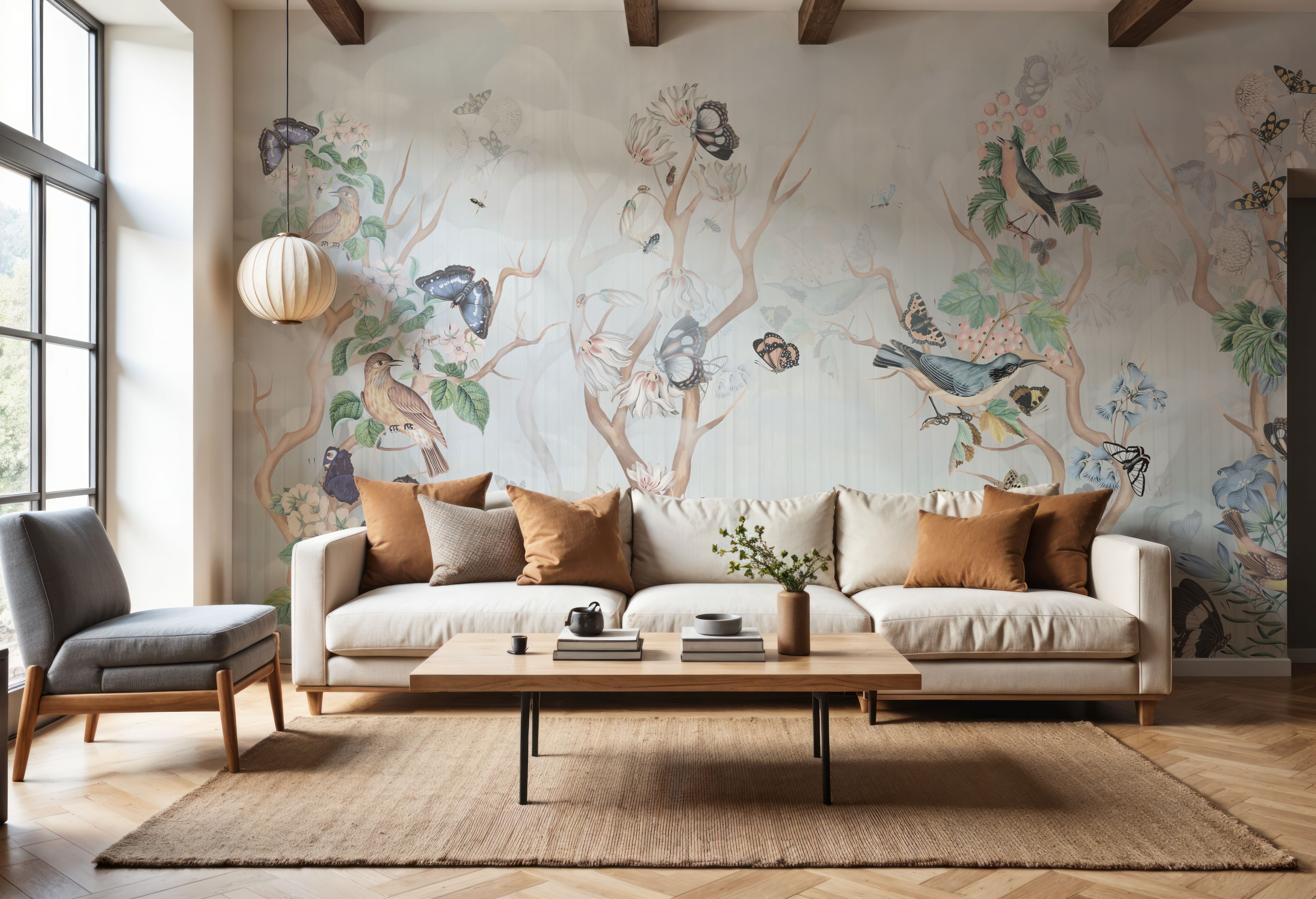 Winged, Papel pintado