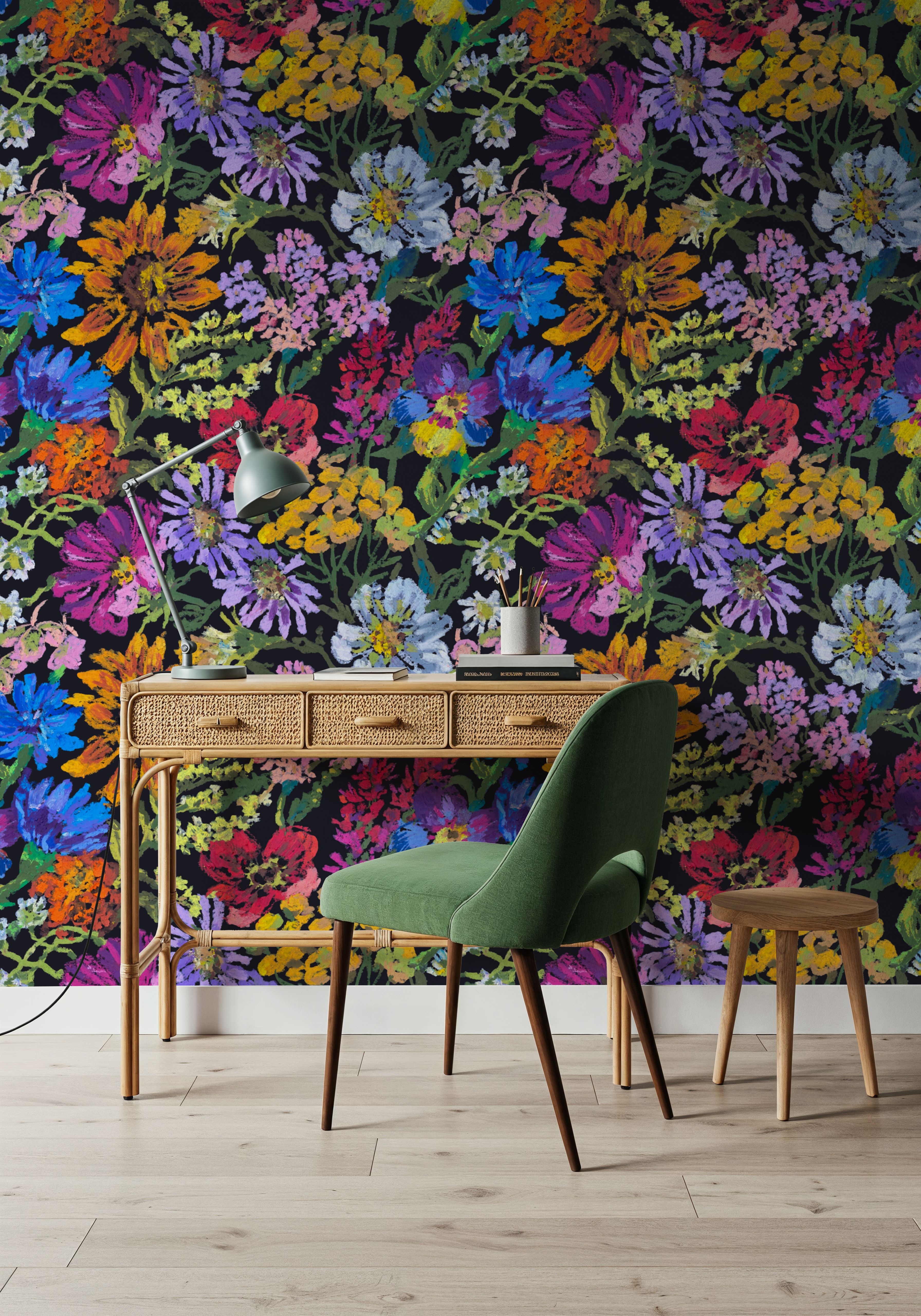 Meadow in Oil Pastel, Yellow