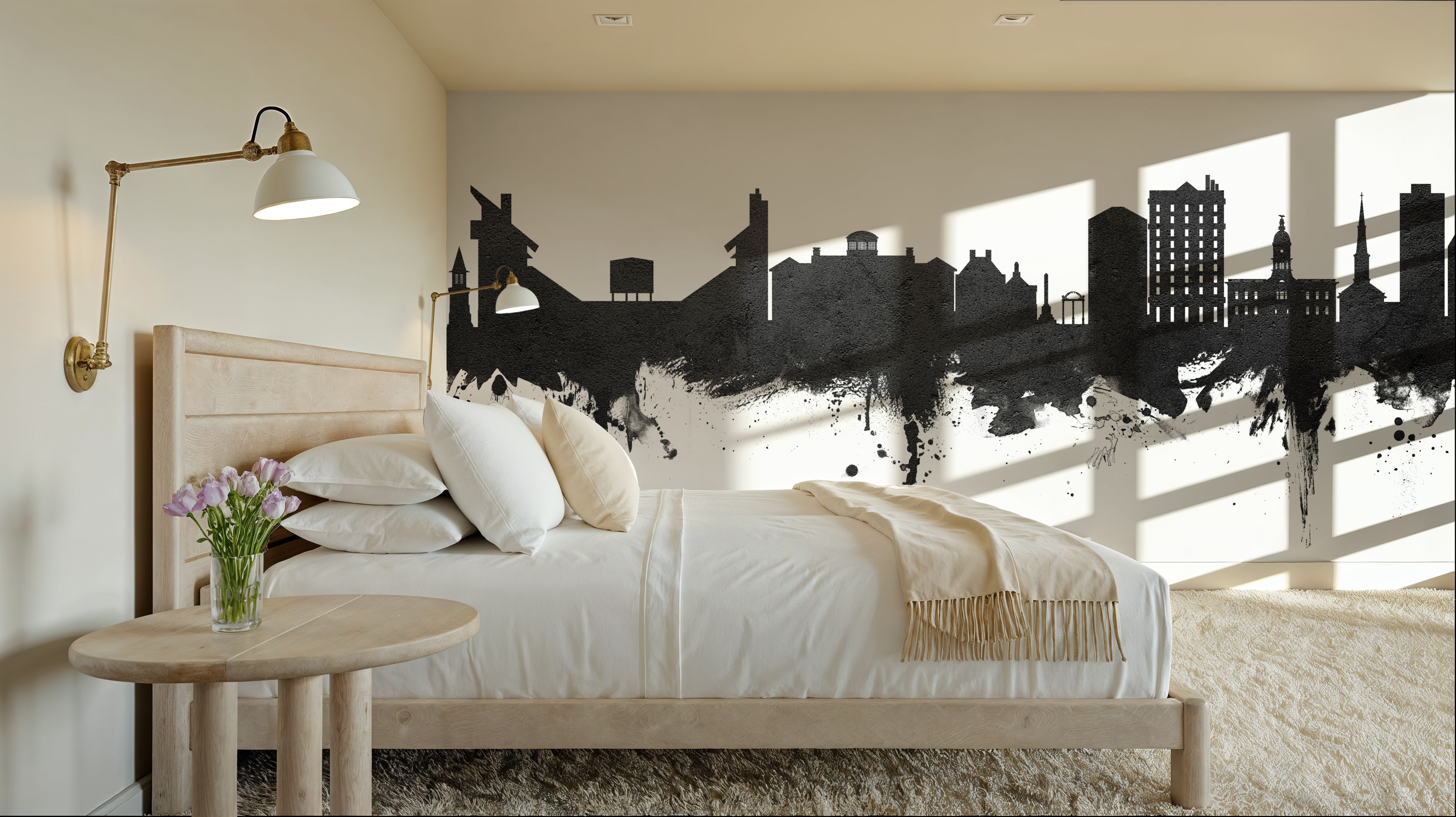 Athens Georgia Skyline Black & White