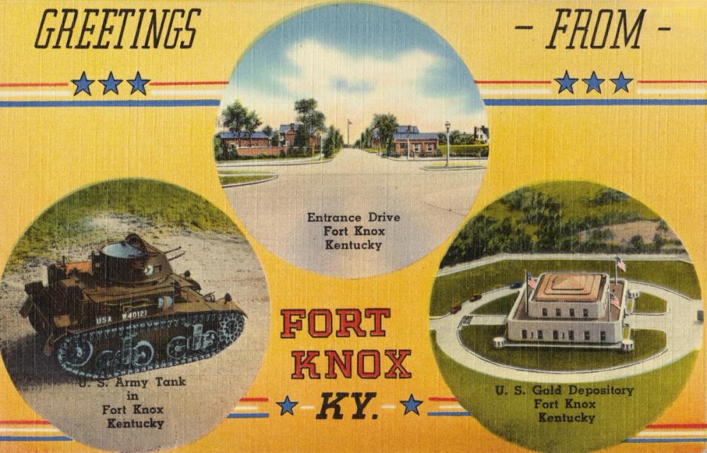 Greetings from Fort Knox - Screenprint Postcard