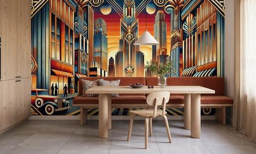 Elegant Art Deco Cityscape
