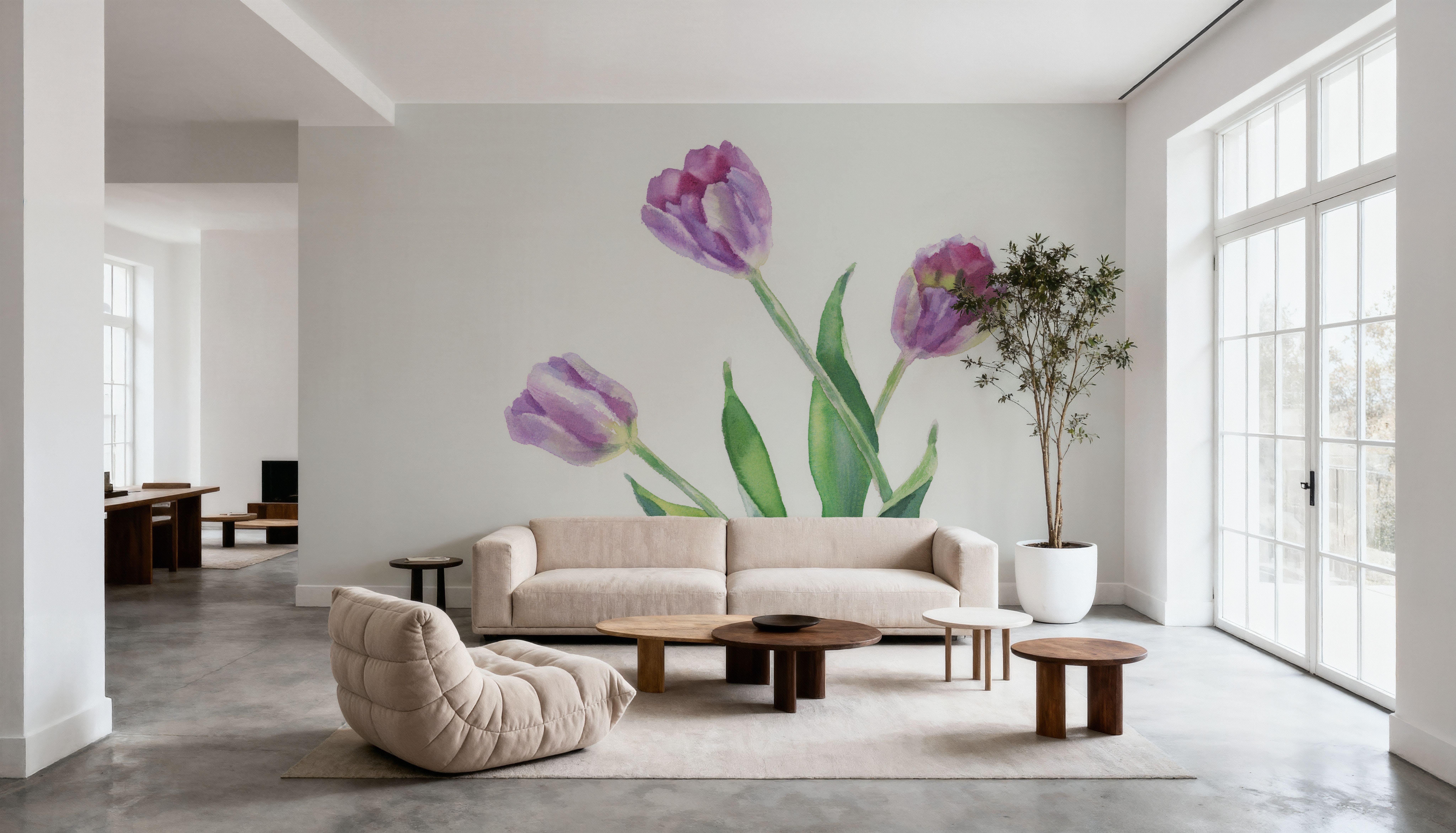 Lavender Tulip Watercolor