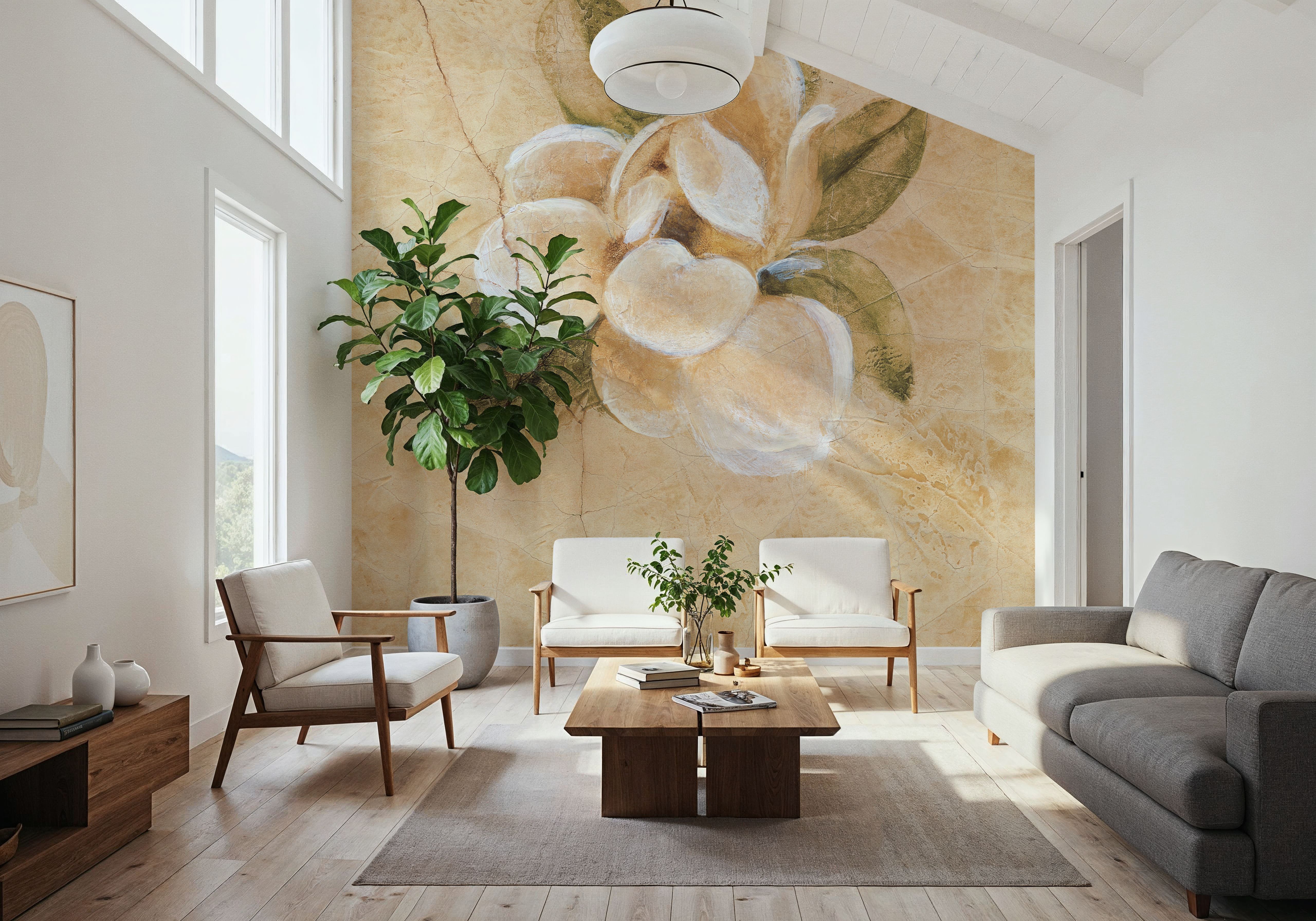 Magnolia on Cracked Linen