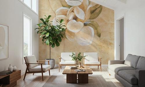 Magnolia on Cracked Linen