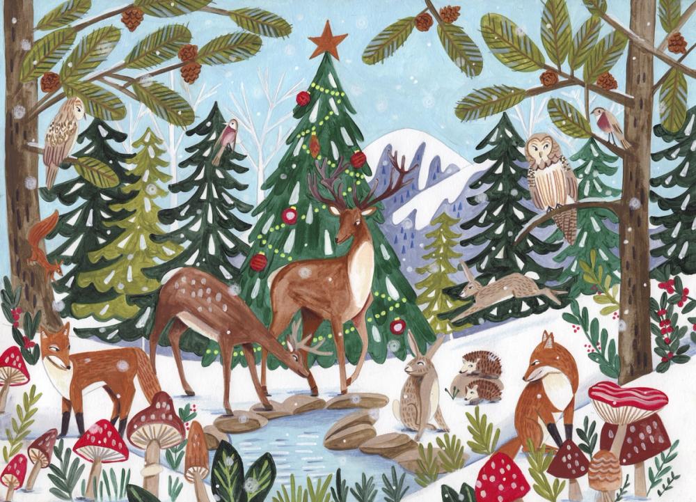 Animal Winter Scene