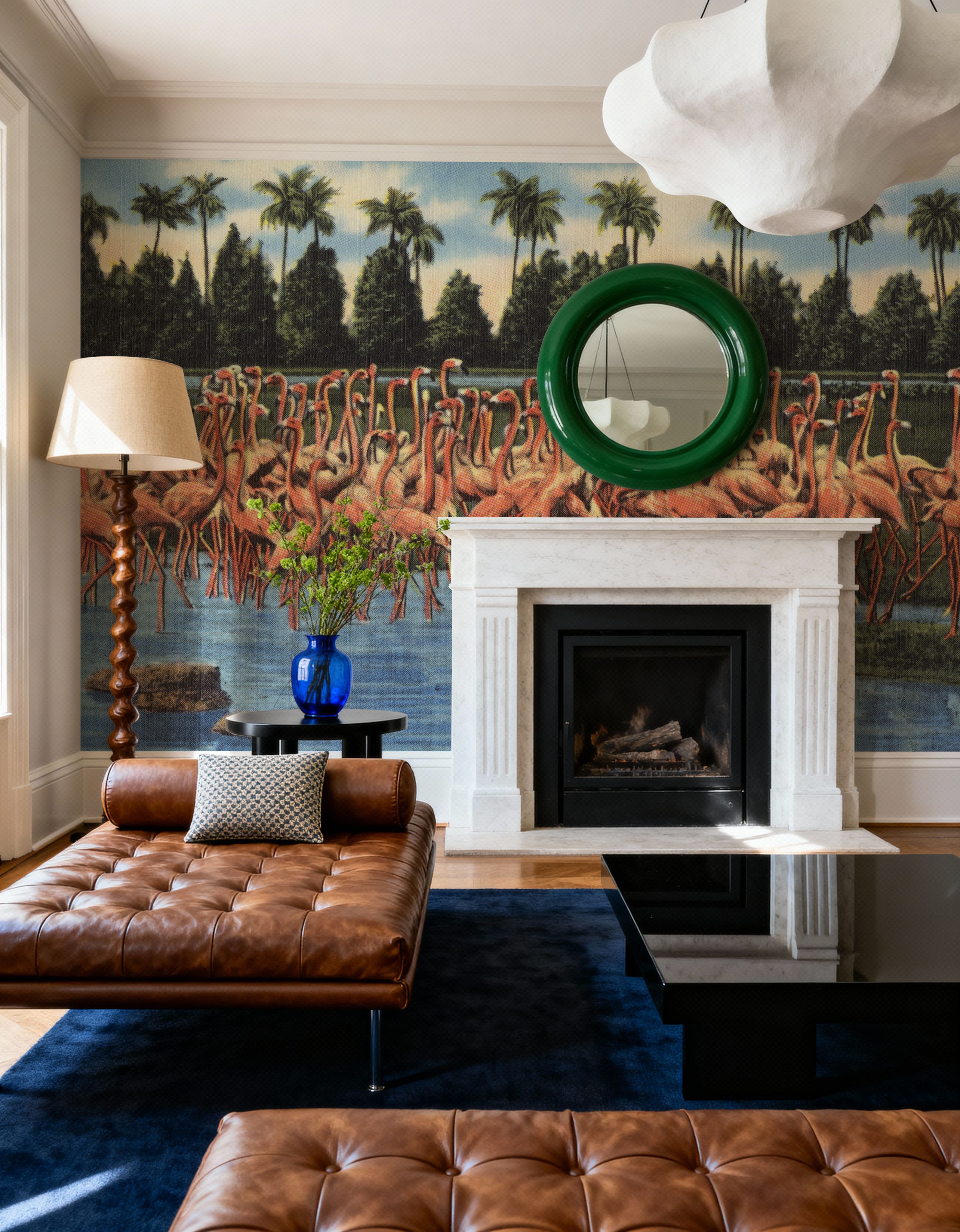 Flamingos - Screenprint Postcard