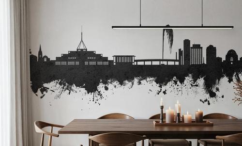 Canberra Skyline Black & White
