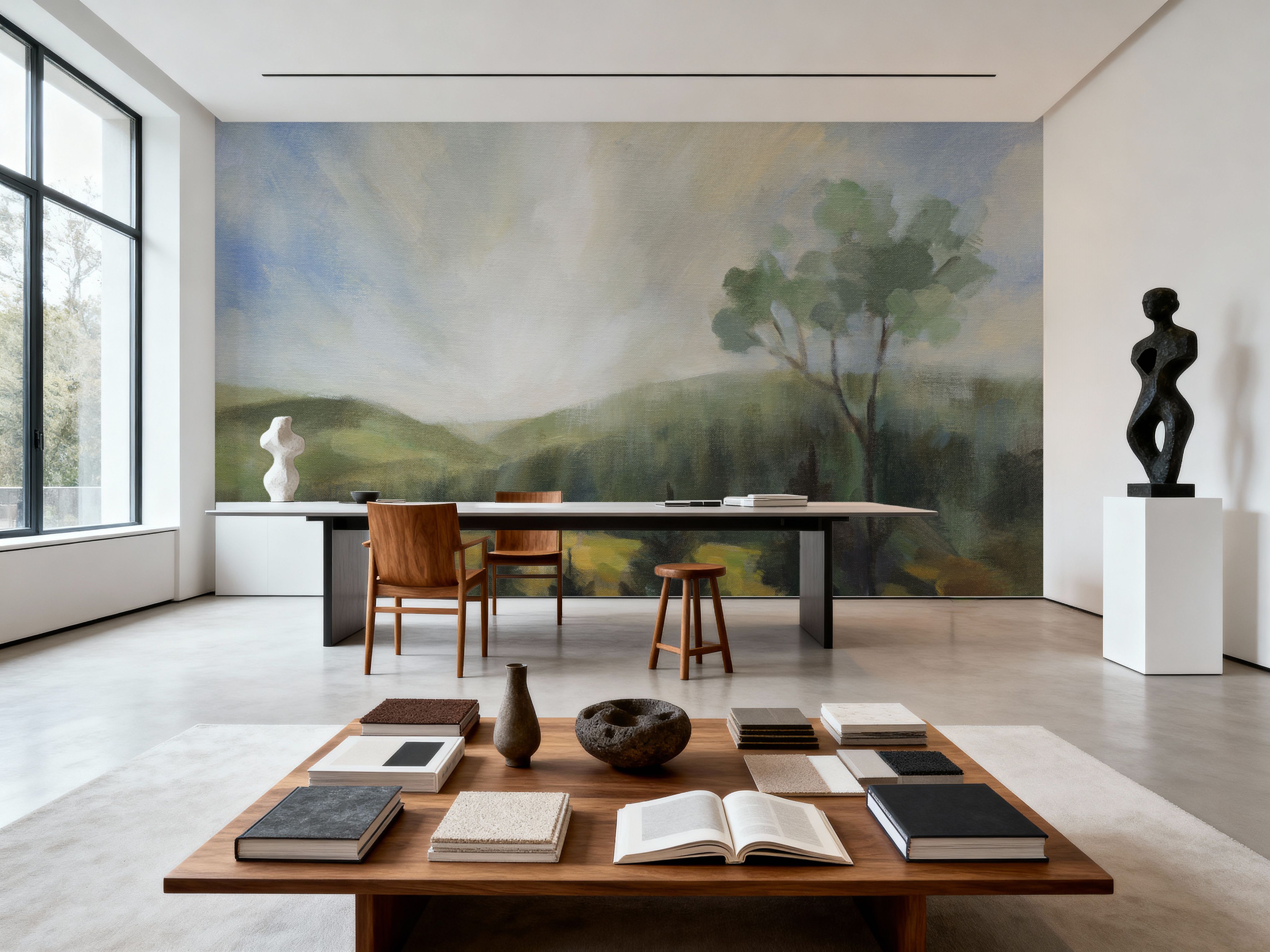 Forest at Sunrise, Papel pintado