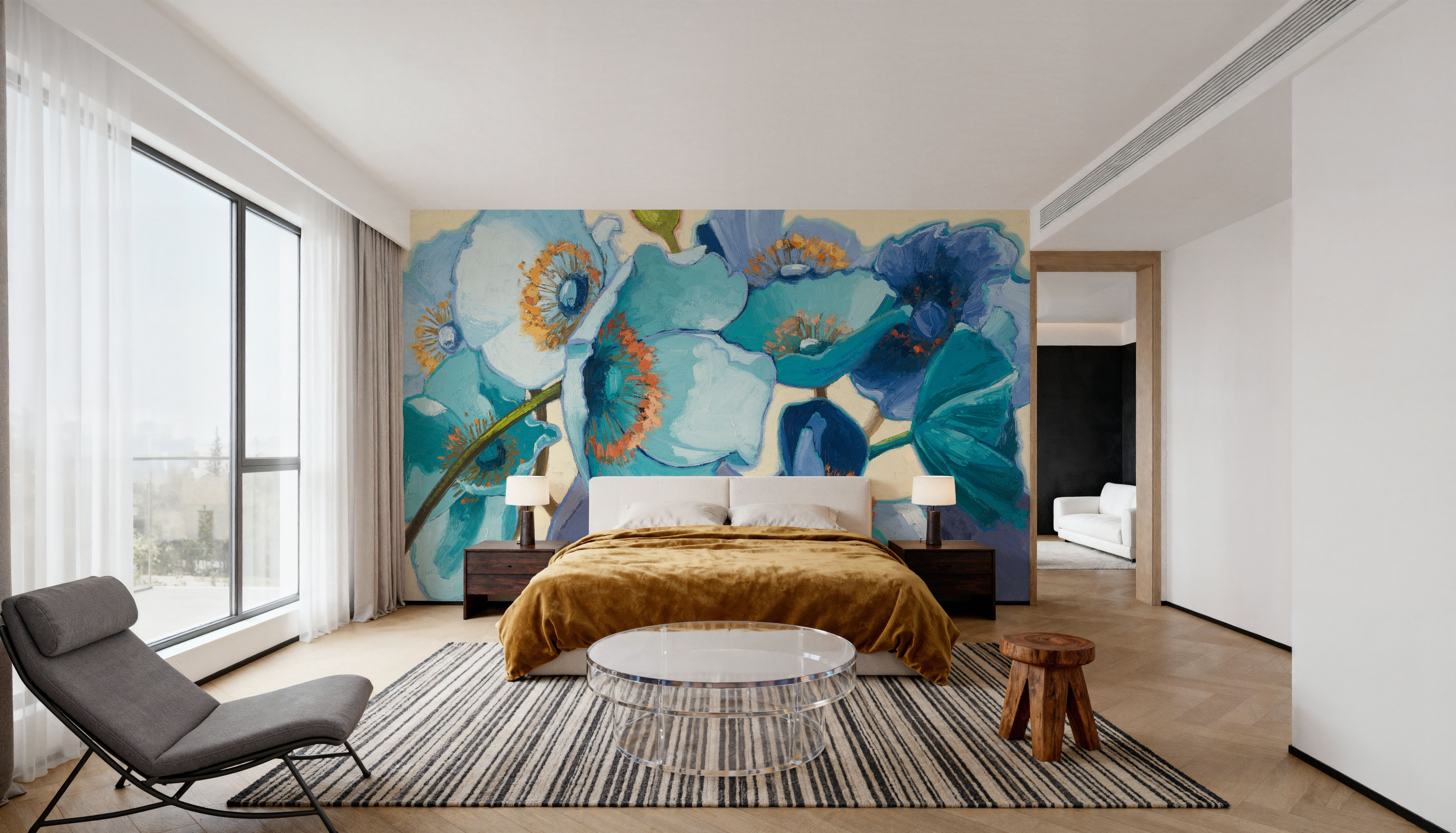 Le Pavots Bleu, Wallpaper