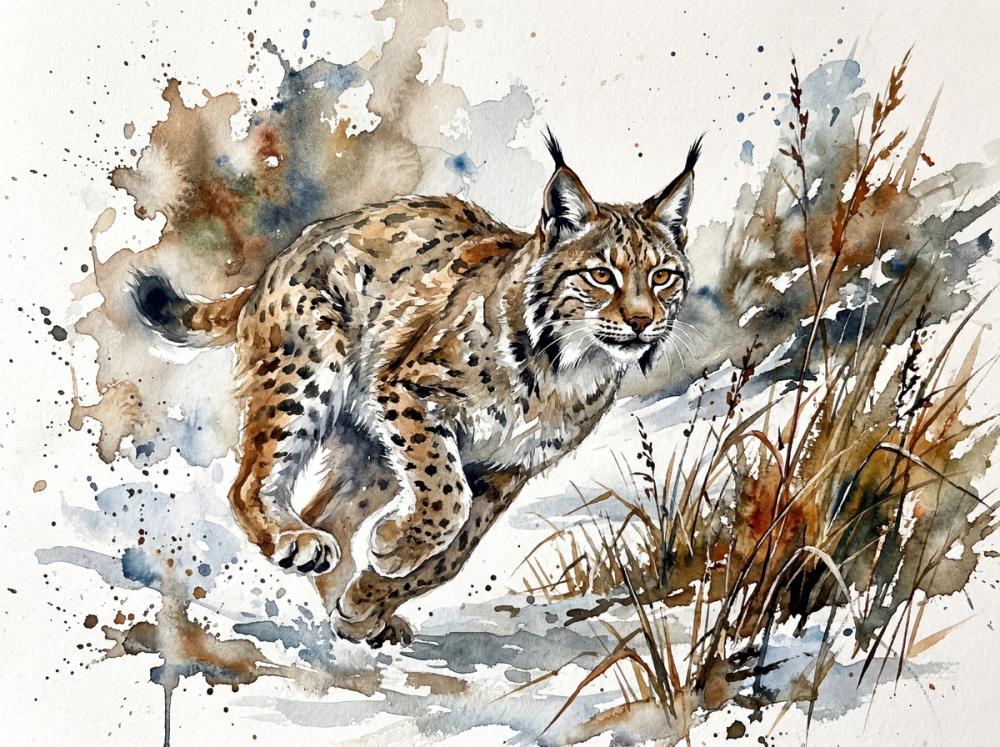 Lynx - Watercolor Predators Series