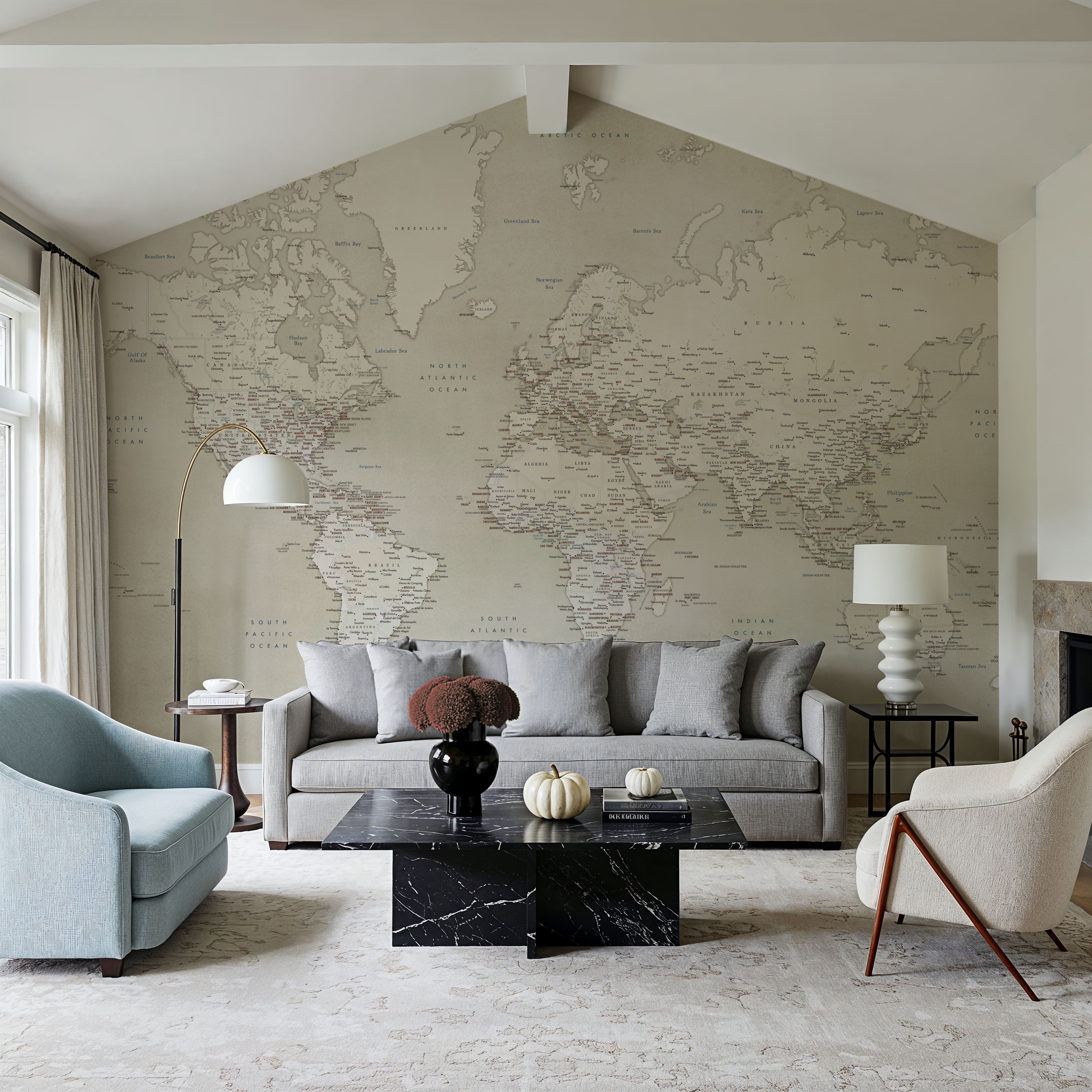 World Map Cities - Gentry