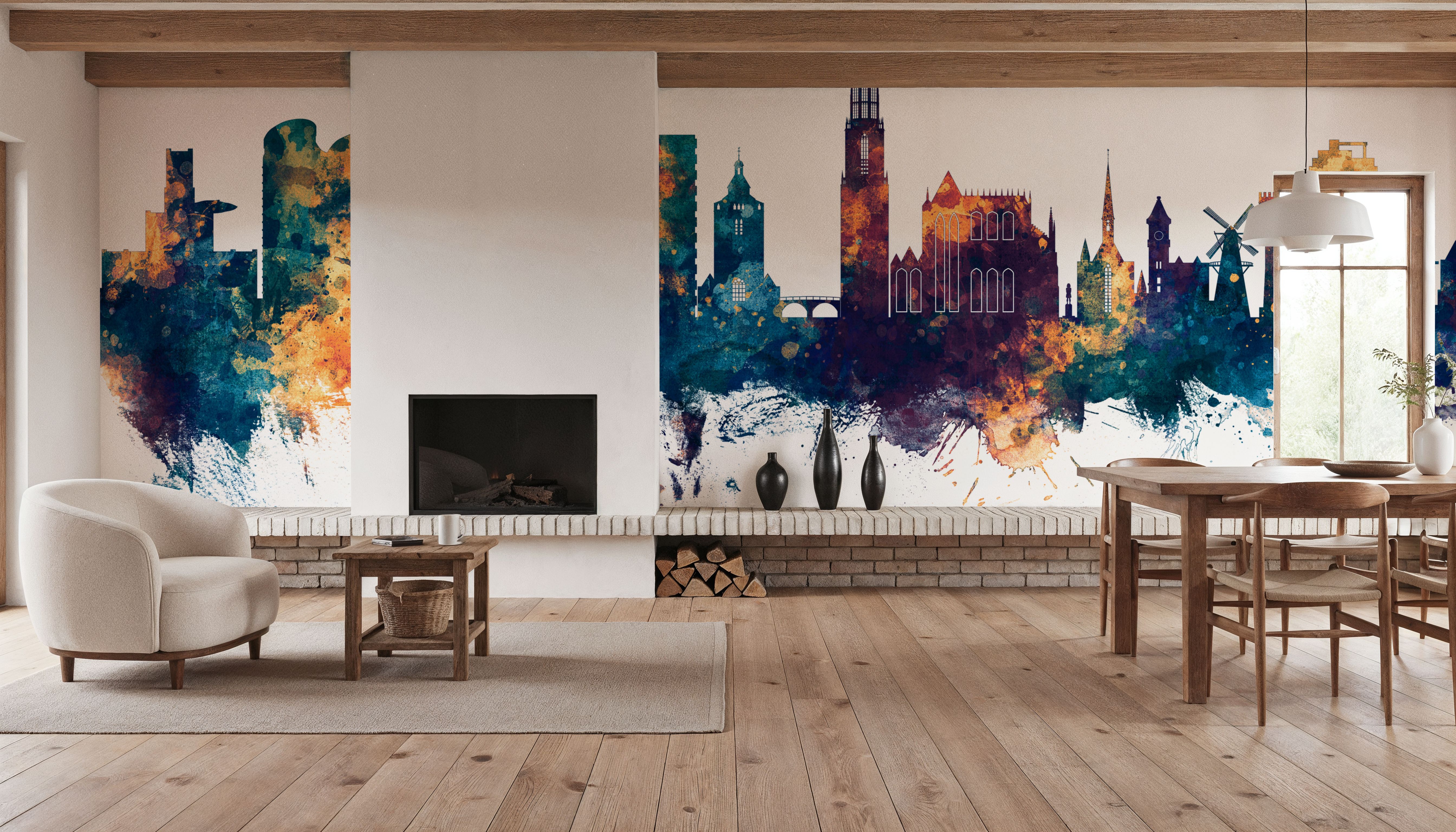 Utrecht The Netherlands Skyline Blue & Bronze