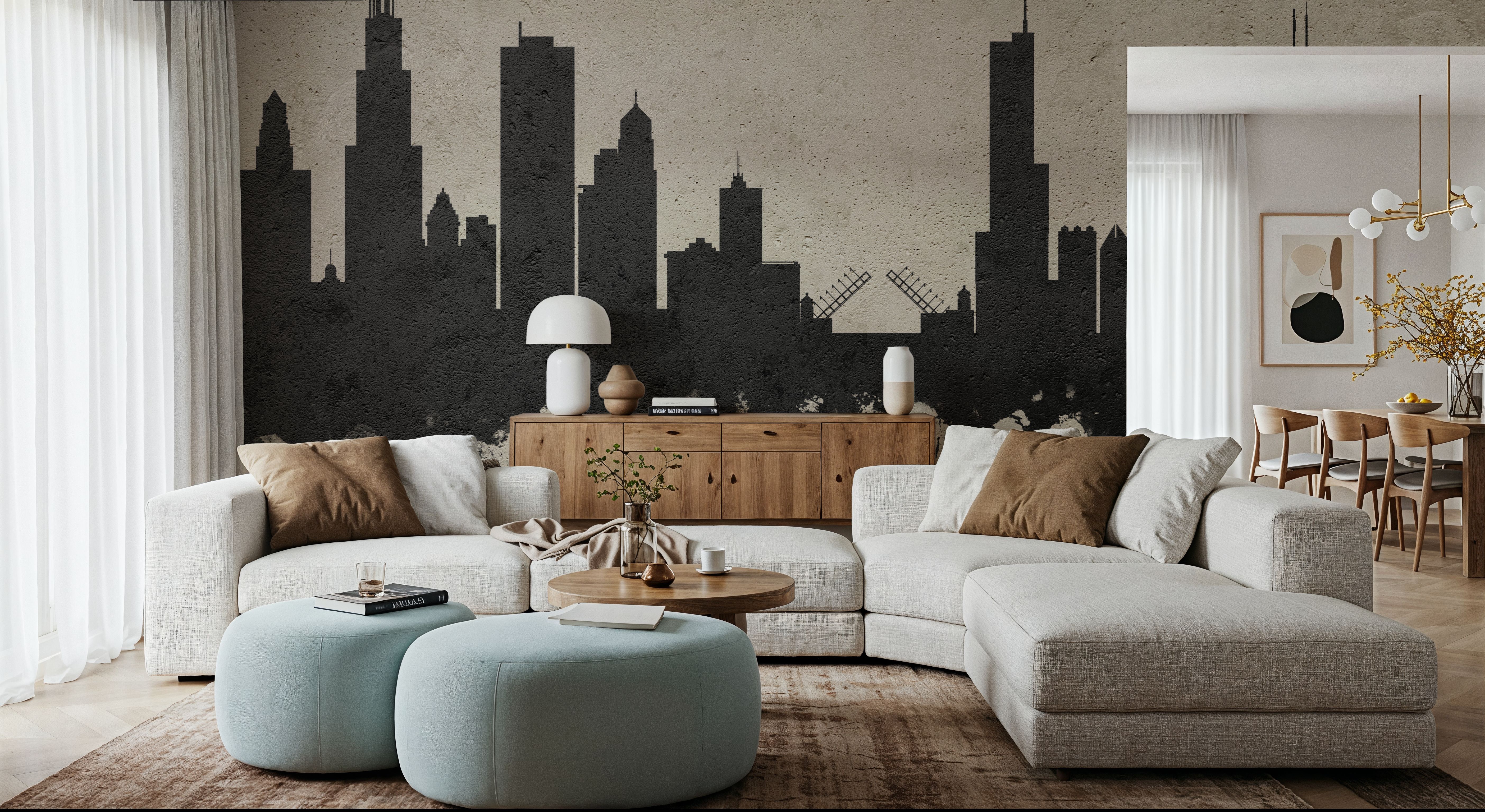 Chicago Illinois Skyline Concrete