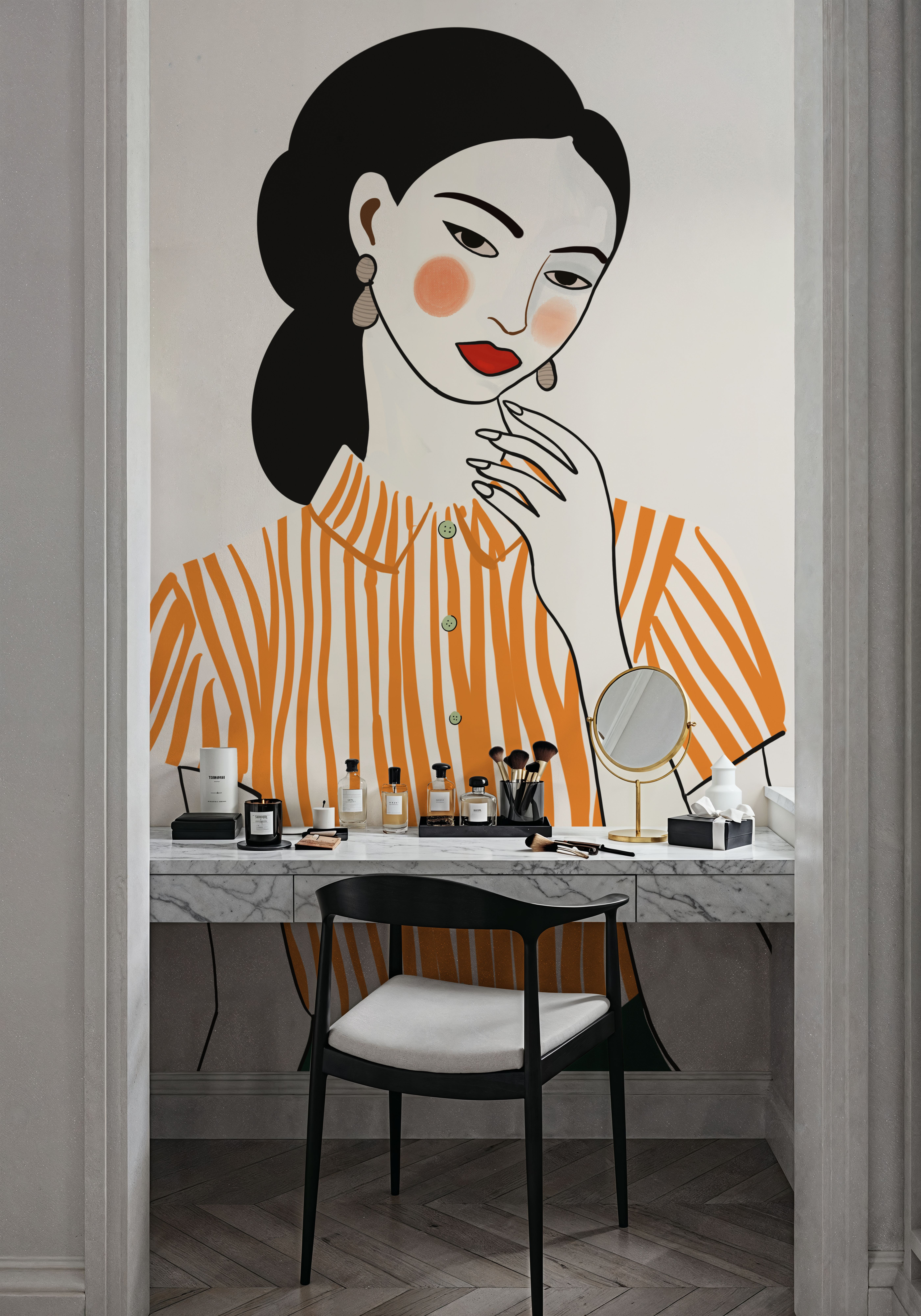 Woman in Striped Blouse II