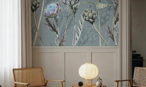 Artichoke Blooms, French Blue