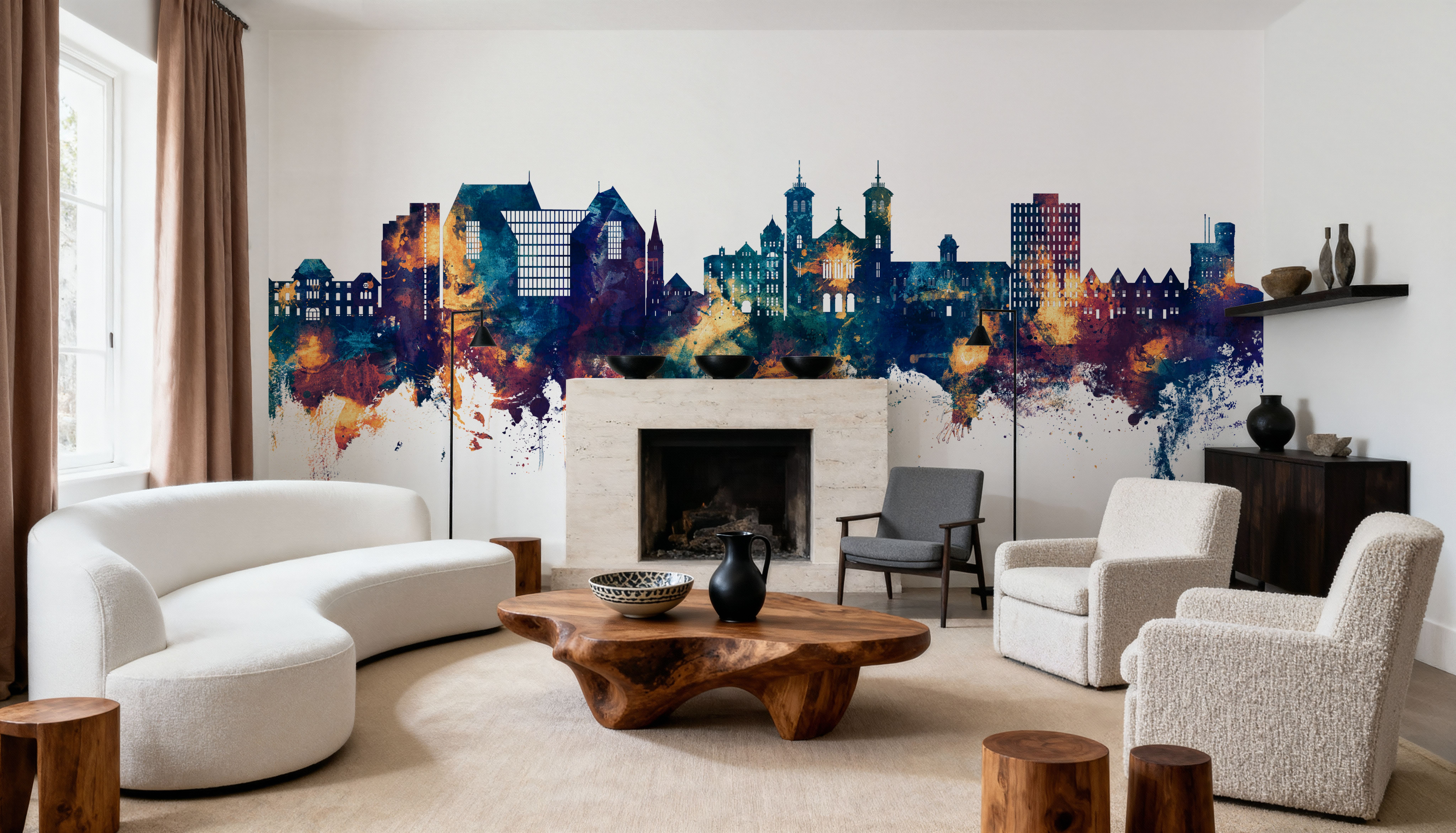 St John's Canada Skyline Blue & Bronze