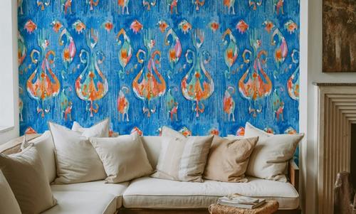 Electric Blue Ikat
