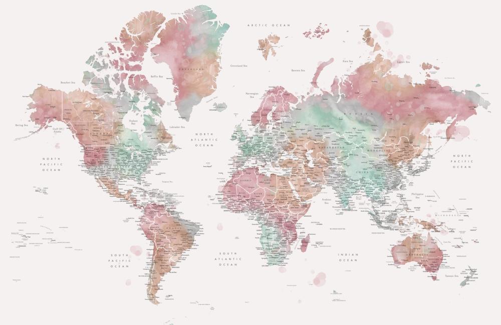 World Map Cities - Fefi