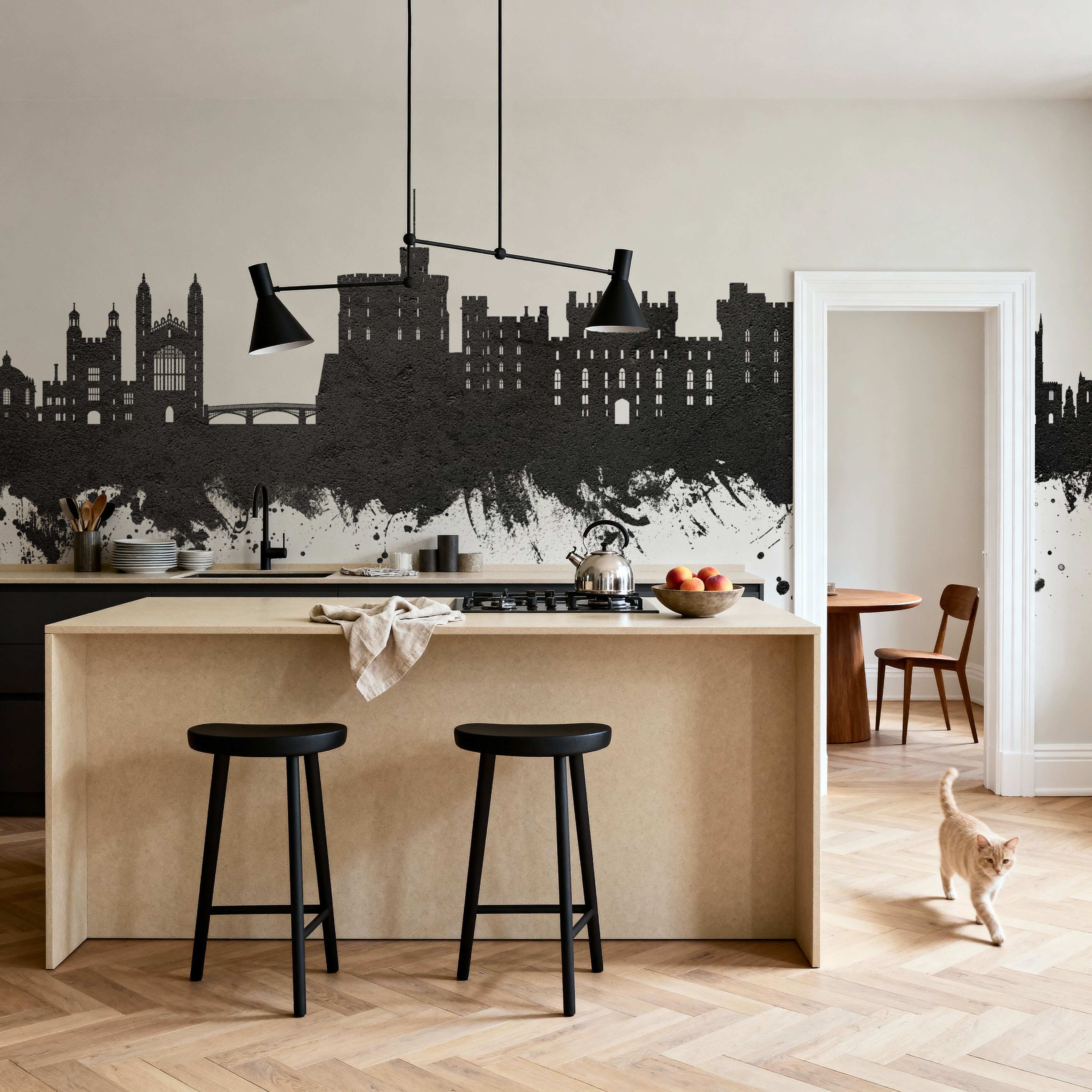 Windsor England Skyline Black & White