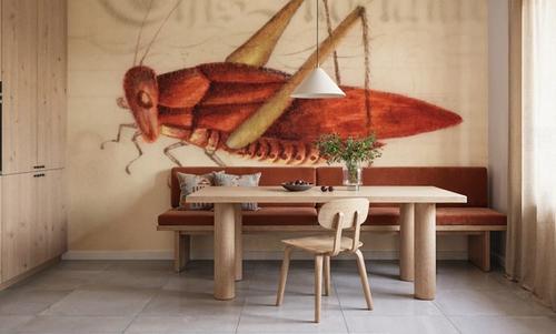 Vintage Red Grasshopper