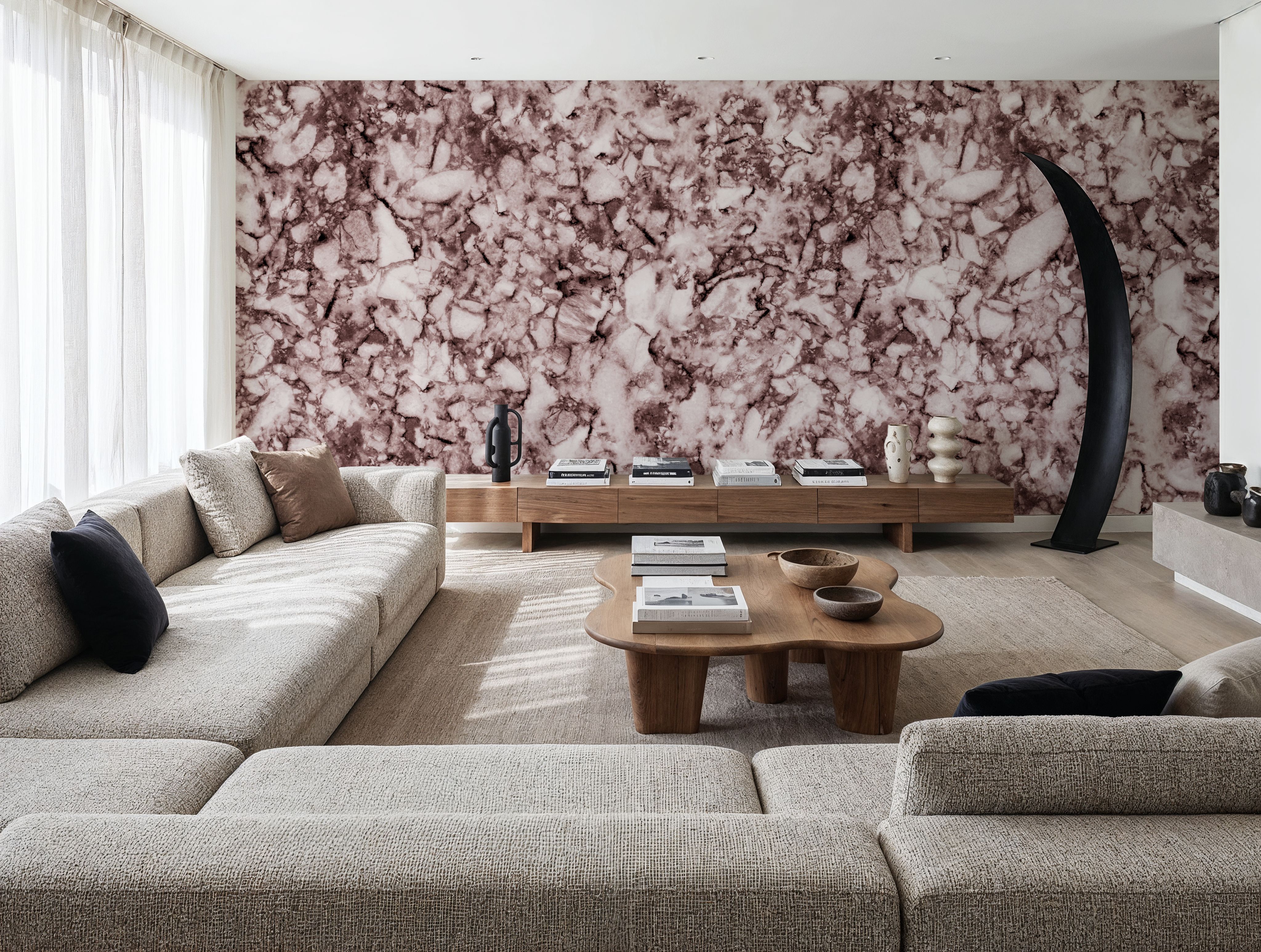 Statement Marble, Reddish Brown
