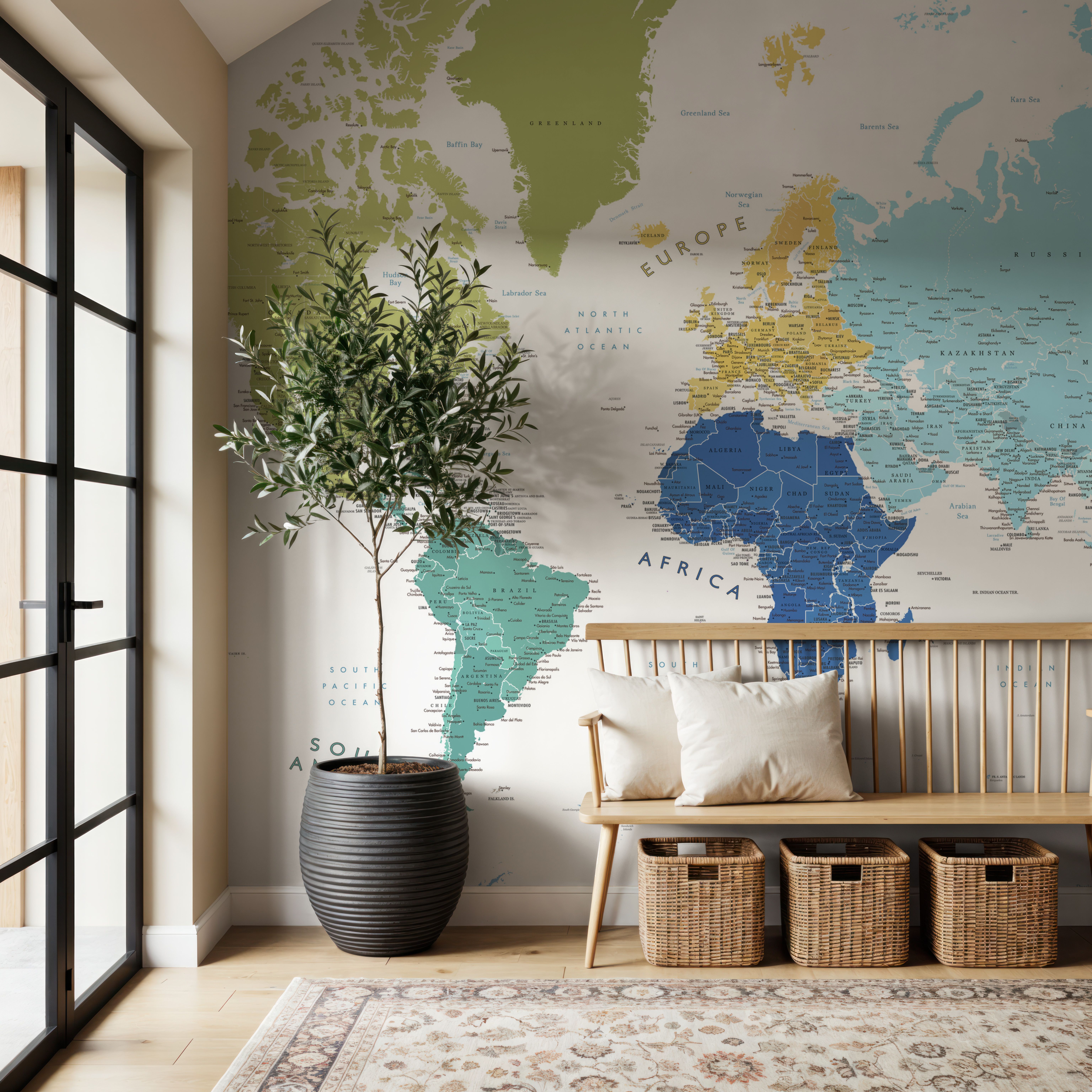 World Map Cities - Elisenda