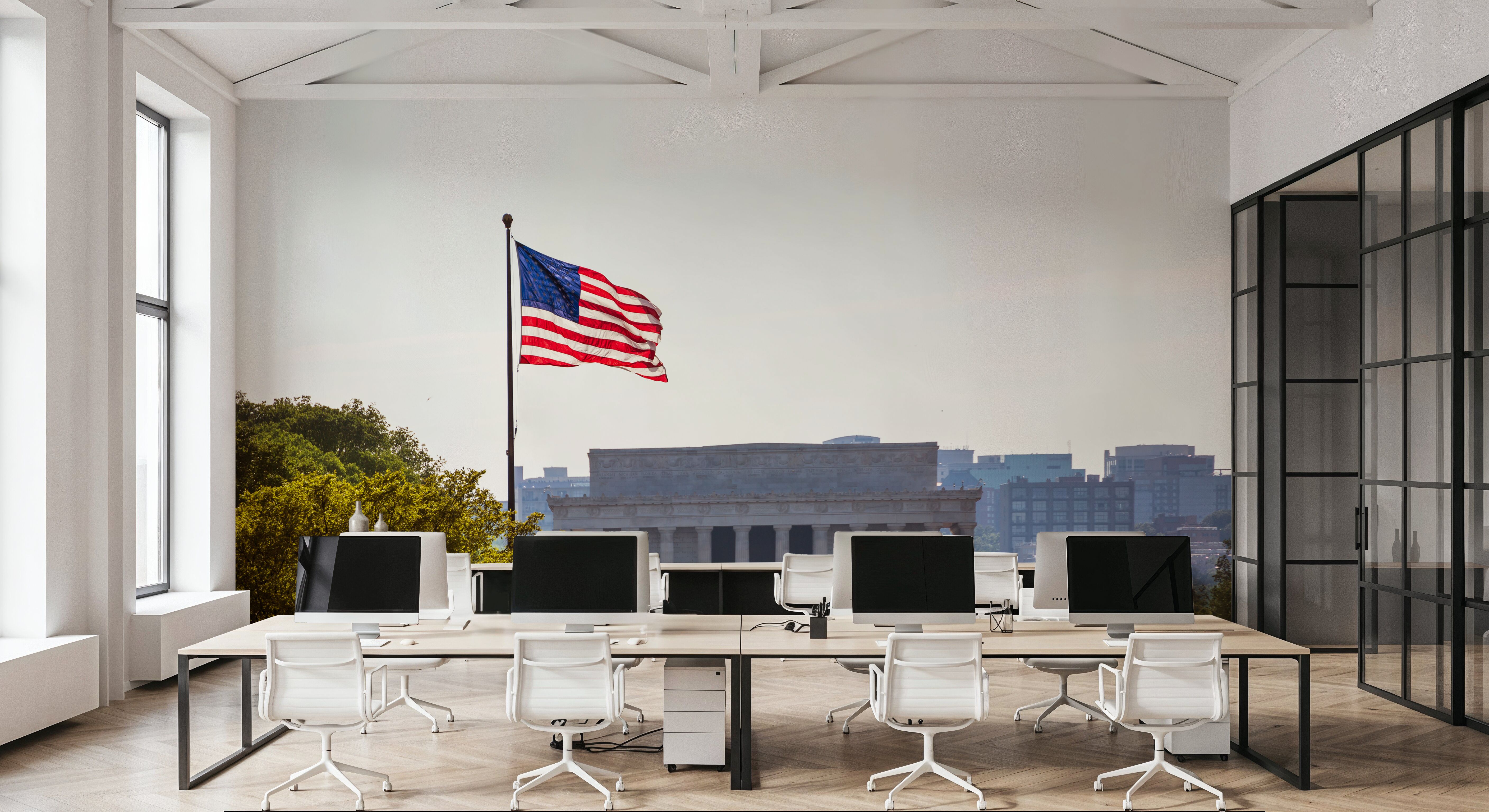 Patriotic Lincoln Memorial