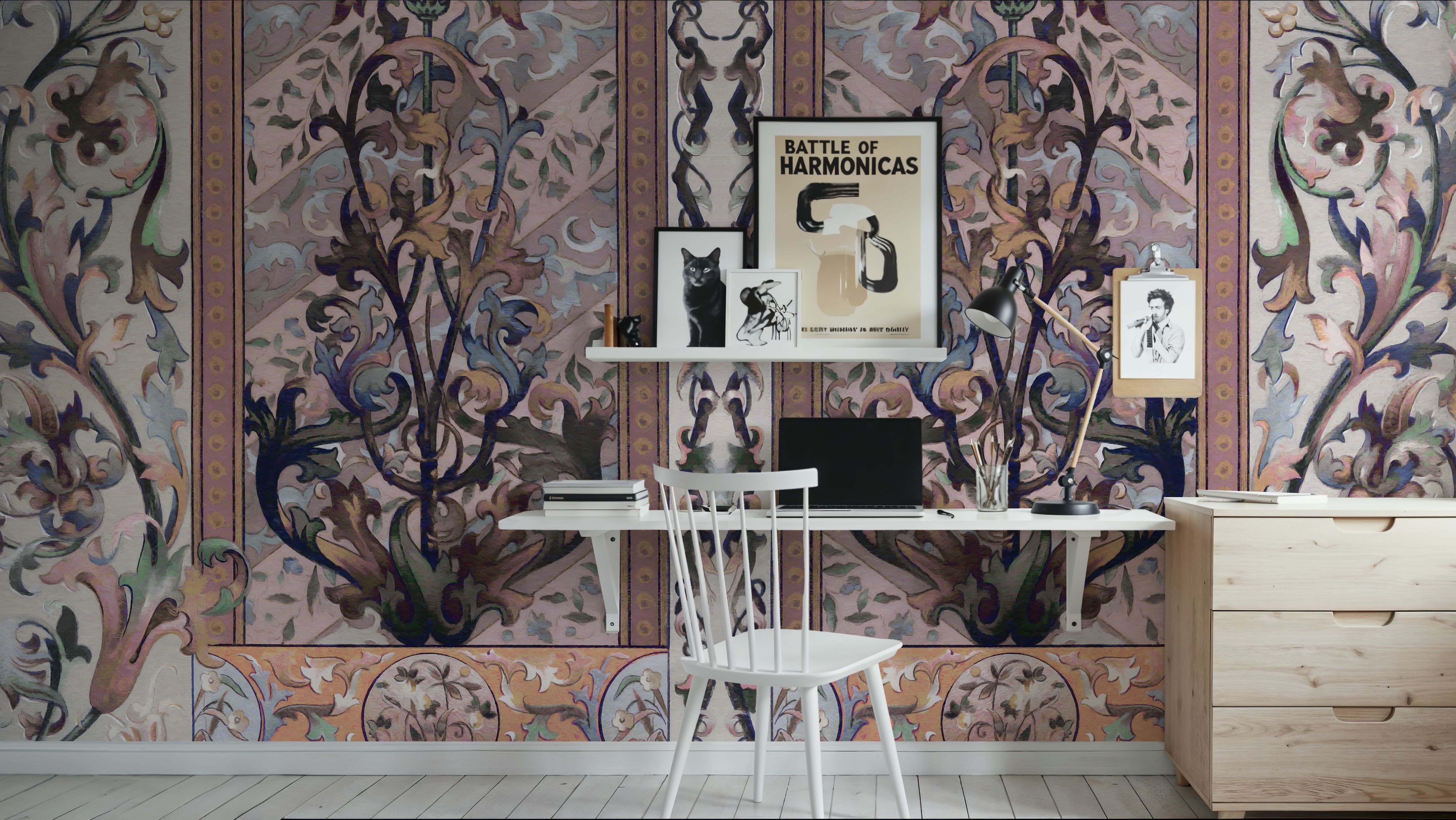 Plant Fantasy Ornament, Salmon