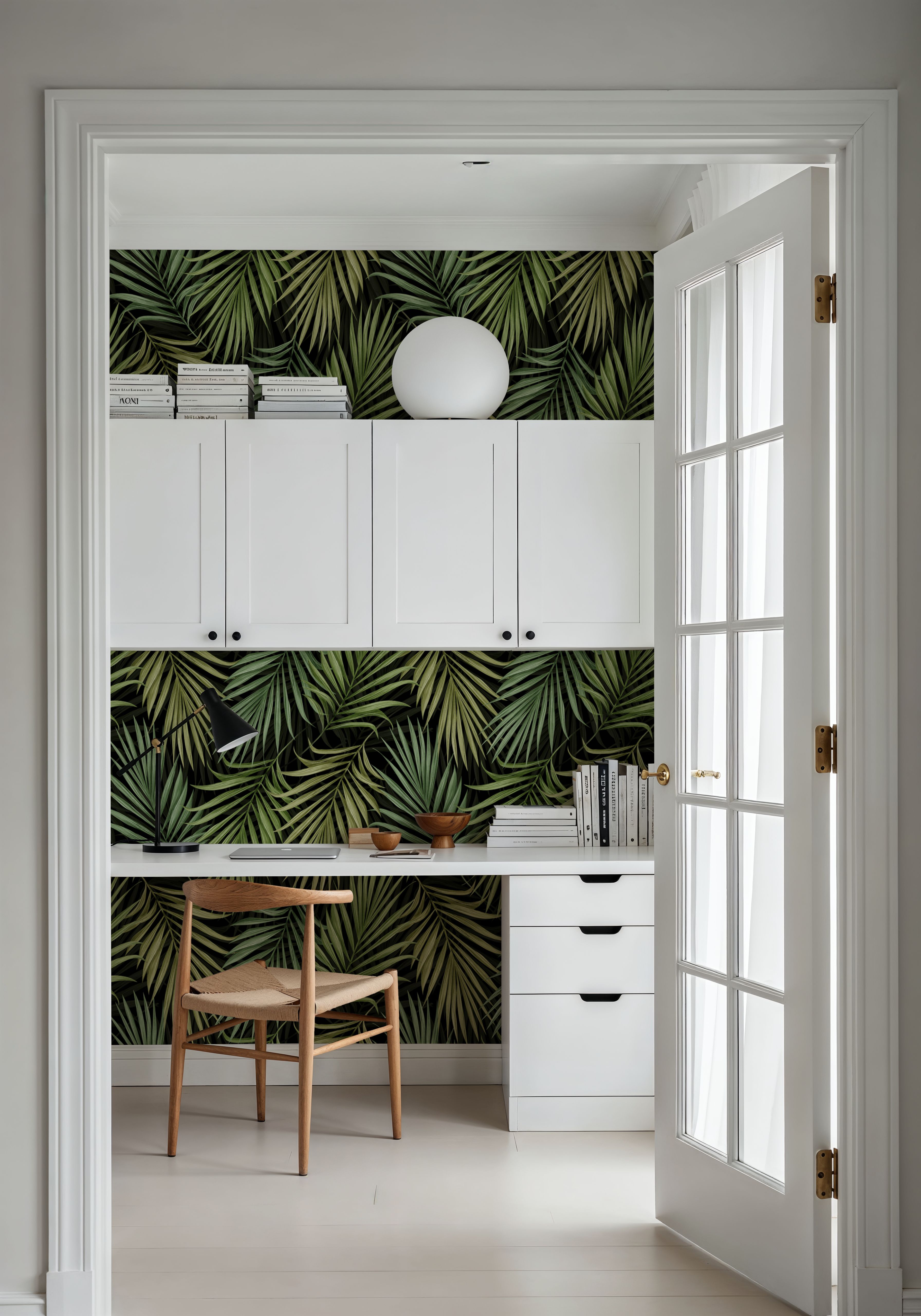 Bright Palms Pattern, Lush Green