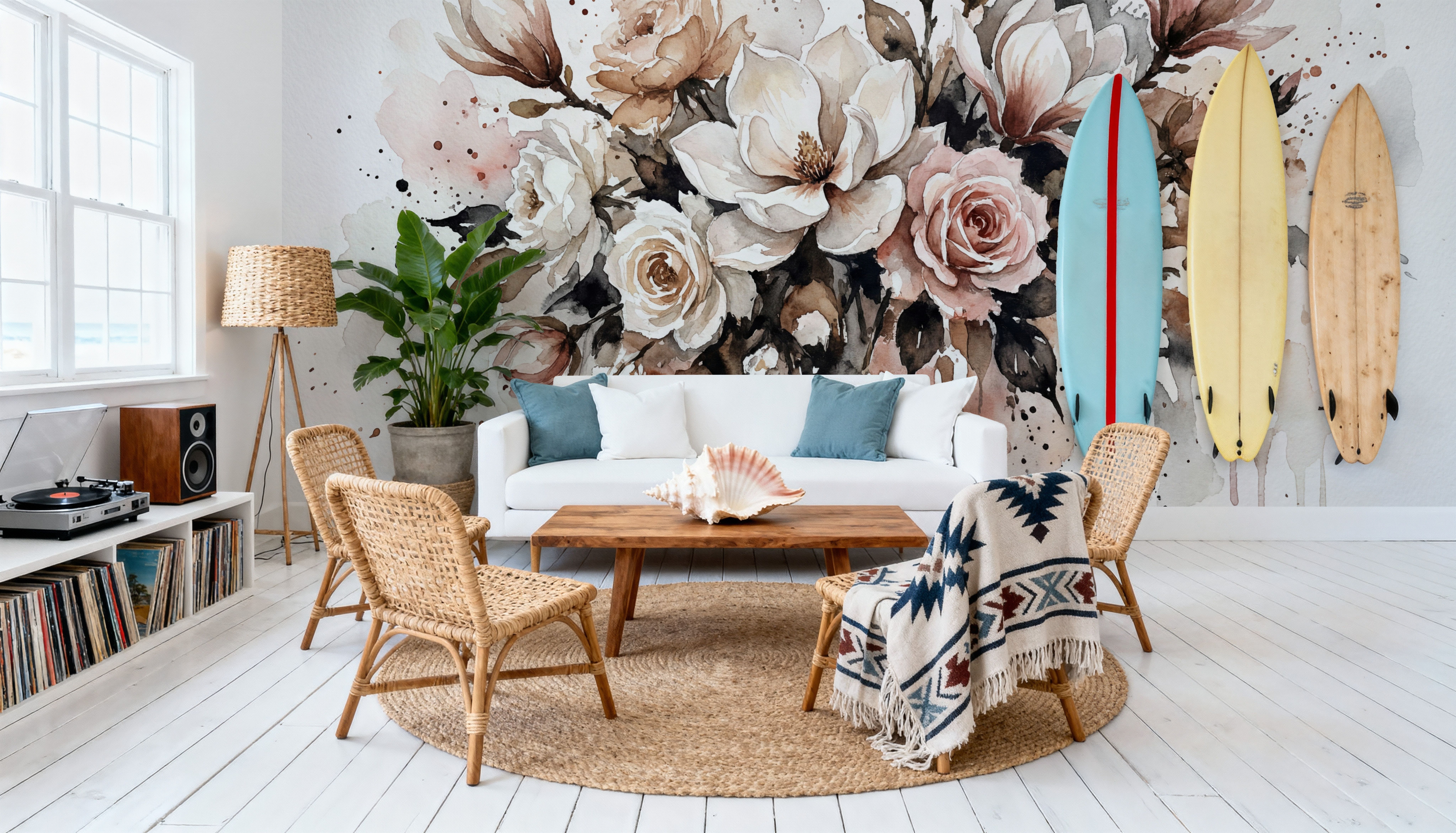 Spring Bouquet - Watercolor Flower Series, Tapéta