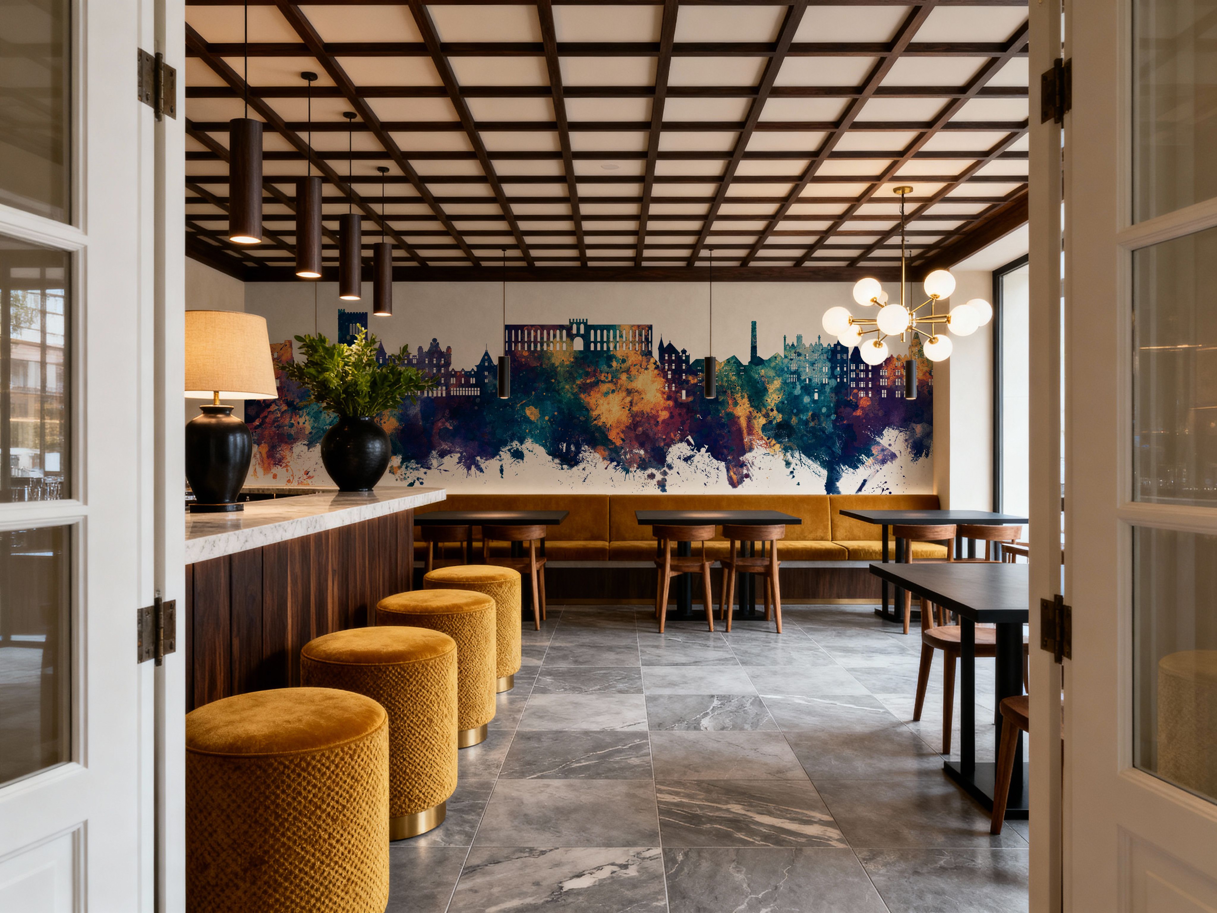 Oban Scotland Skyline Blue & Bronze