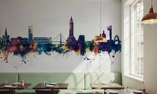 Le Havre France Skyline Blue & Bronze