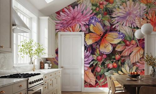 Butterfly and Dahlia