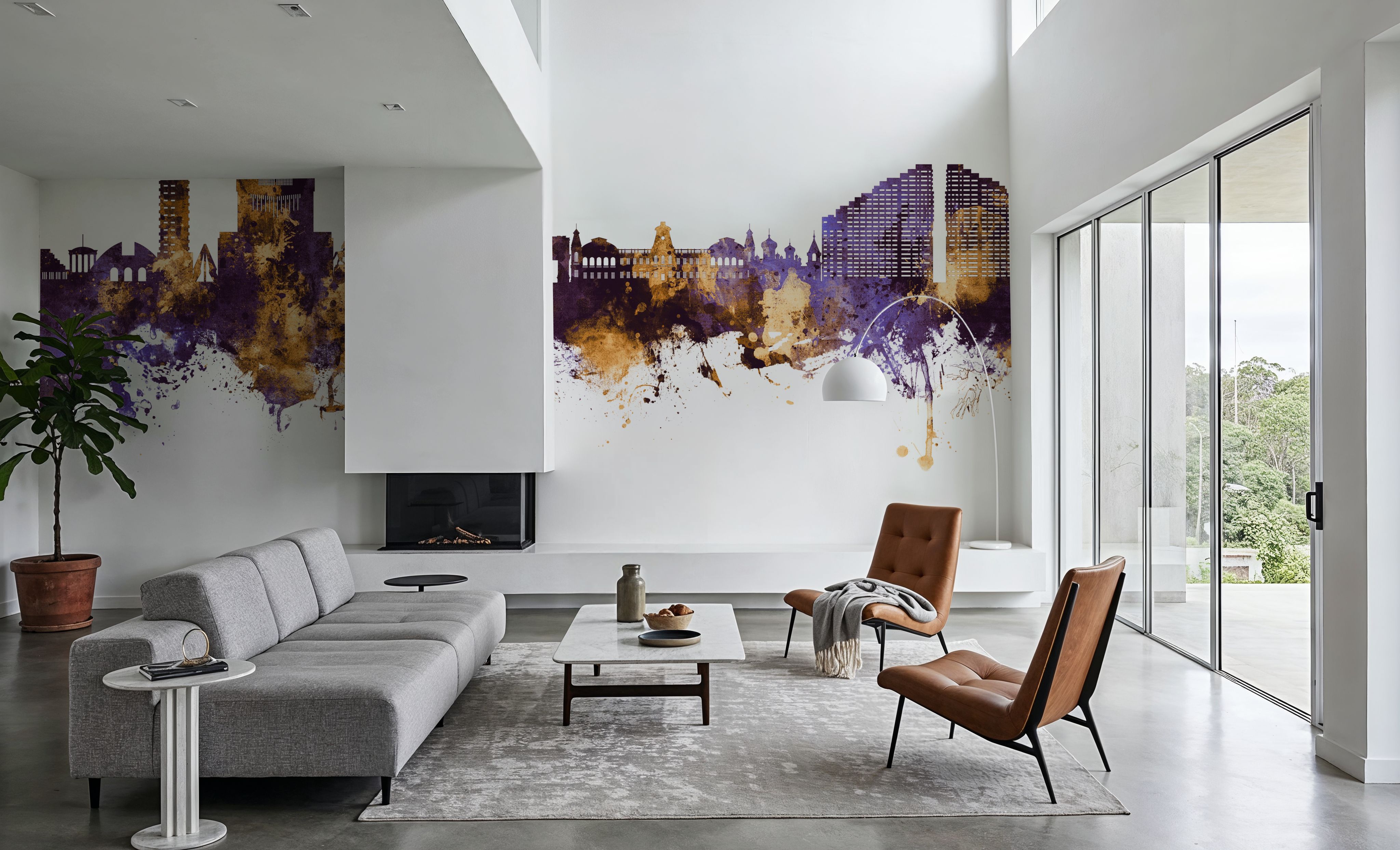 Chisinau Moldova Skyline Purple & Gold