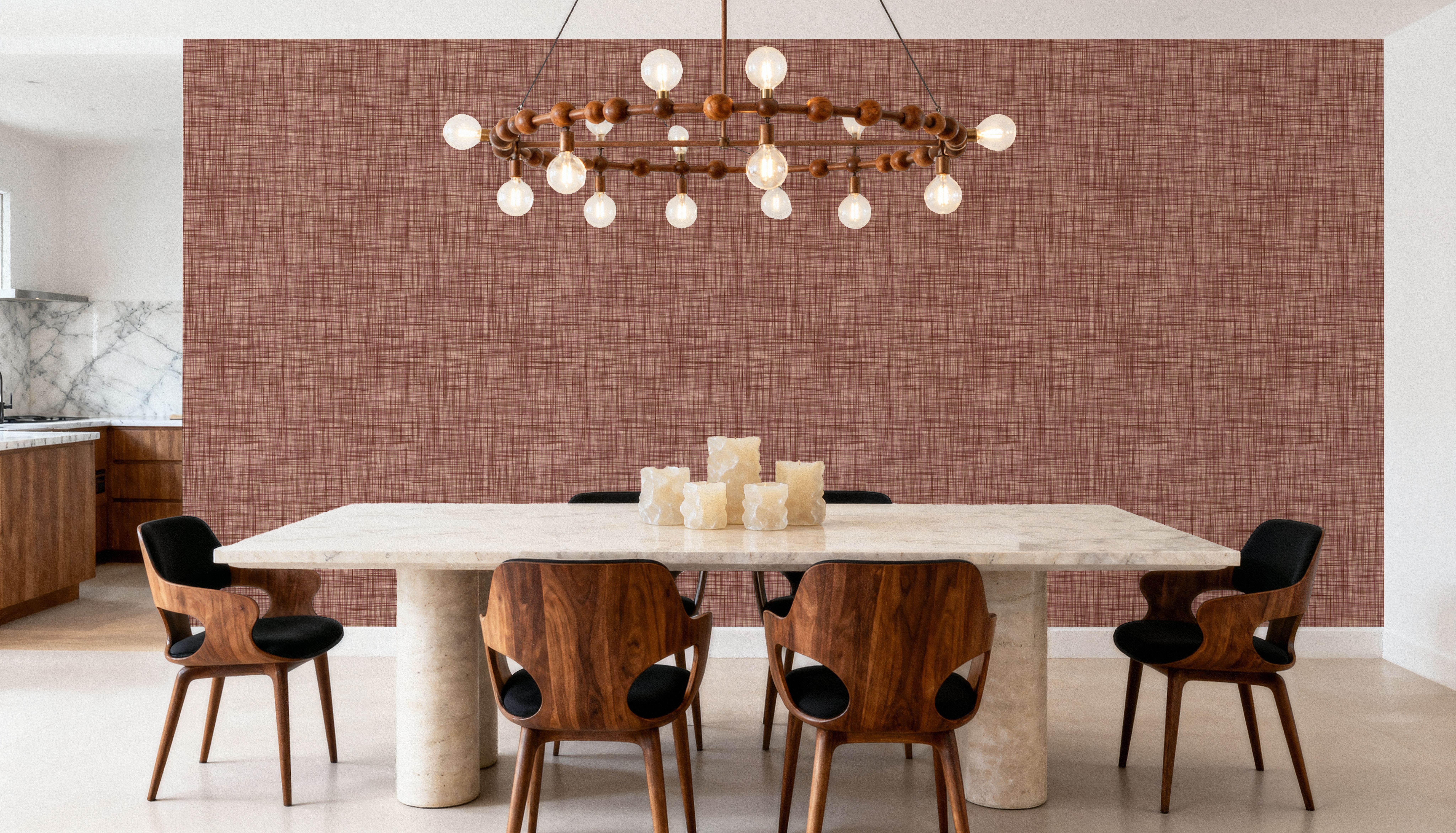 Mottled Linen Effect, Wine